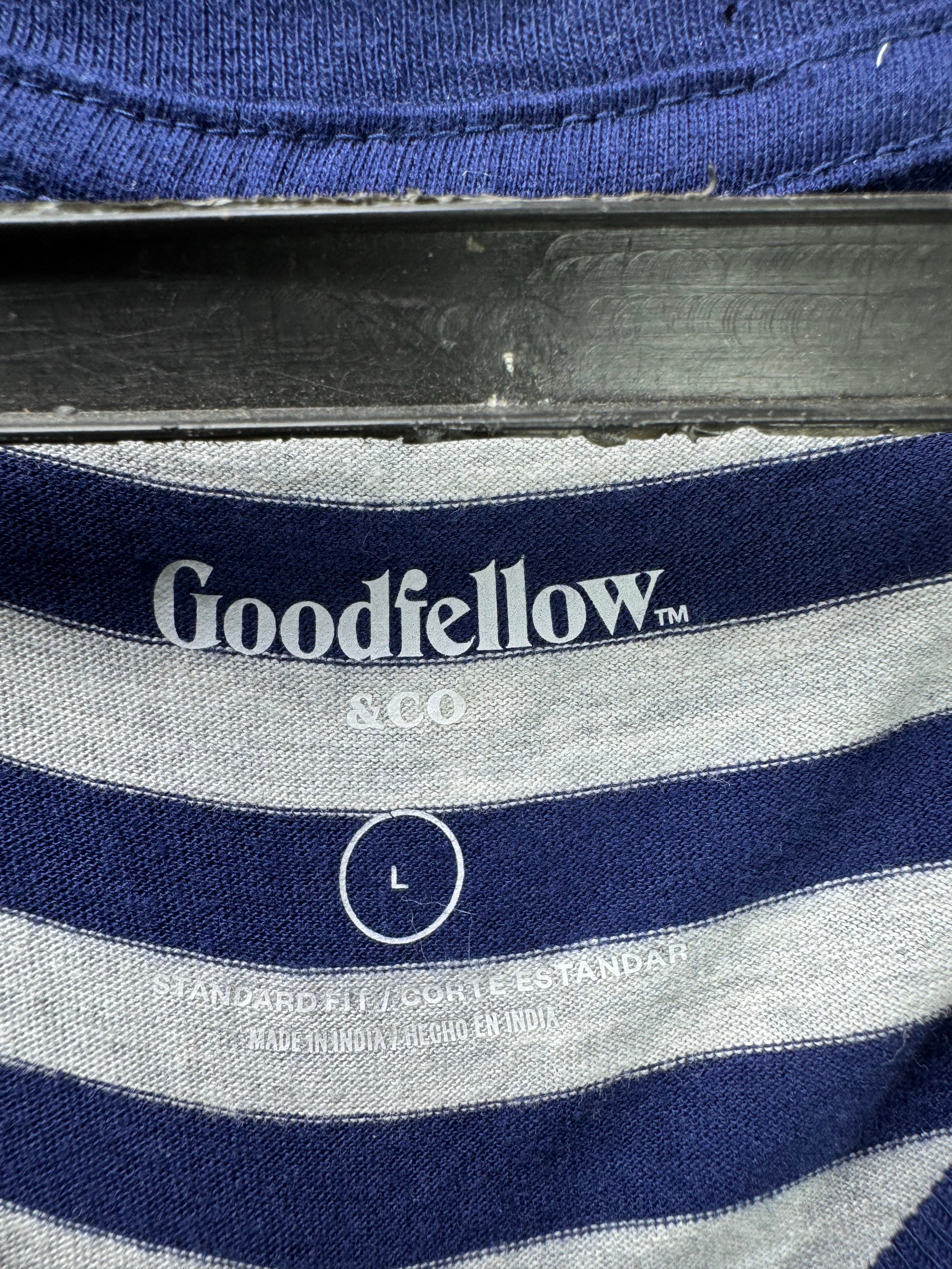GoodFellow® Large | Chest: 23" | Blue & Grey | T-Shirt | Cotton - Poly | 3994 - Genuine Maal