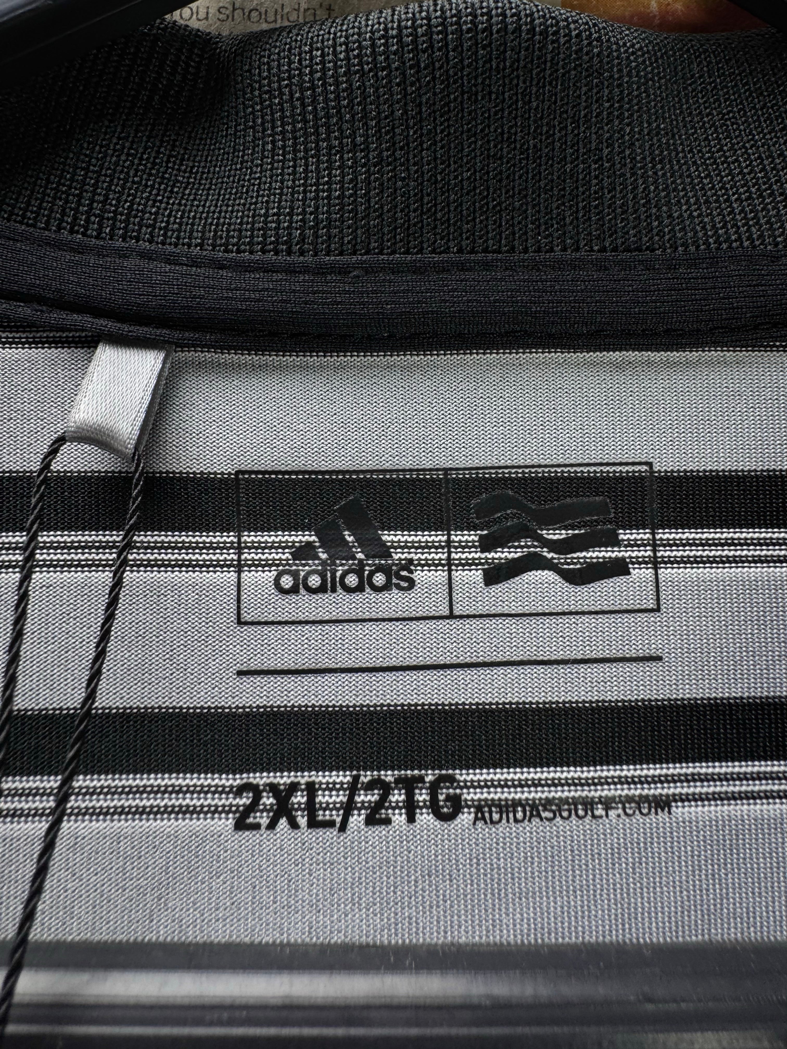 Adi*as® XXL | Chest: 27" | Stripes | Golf Polo | Polyester | 5359 - Genuine Maal