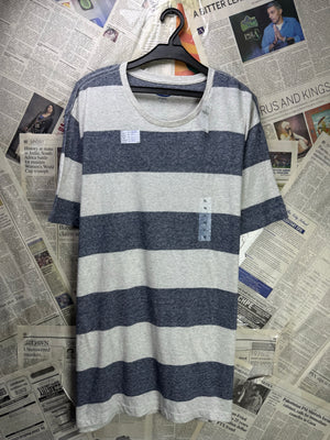 Old N*vy® Large | Chest: 24" | Beige & Grey | T-Shirt | Cotton | 3975 - Genuine Maal