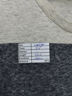 Old N*vy® Large | Chest: 24" | Beige & Grey | T-Shirt | Cotton | 3975 - Genuine Maal