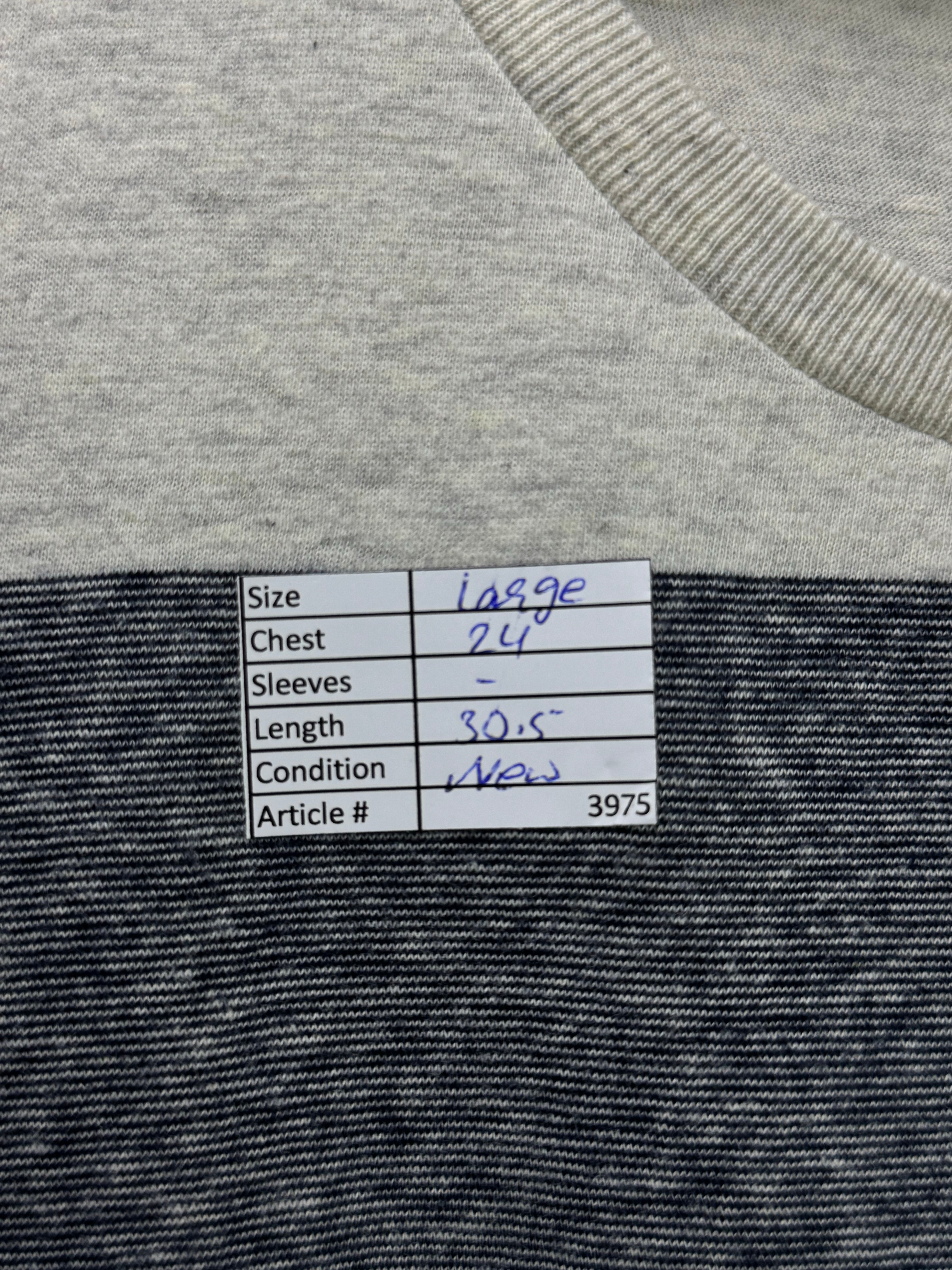 Old N*vy® Large | Chest: 24" | Beige & Grey | T-Shirt | Cotton | 3975 - Genuine Maal