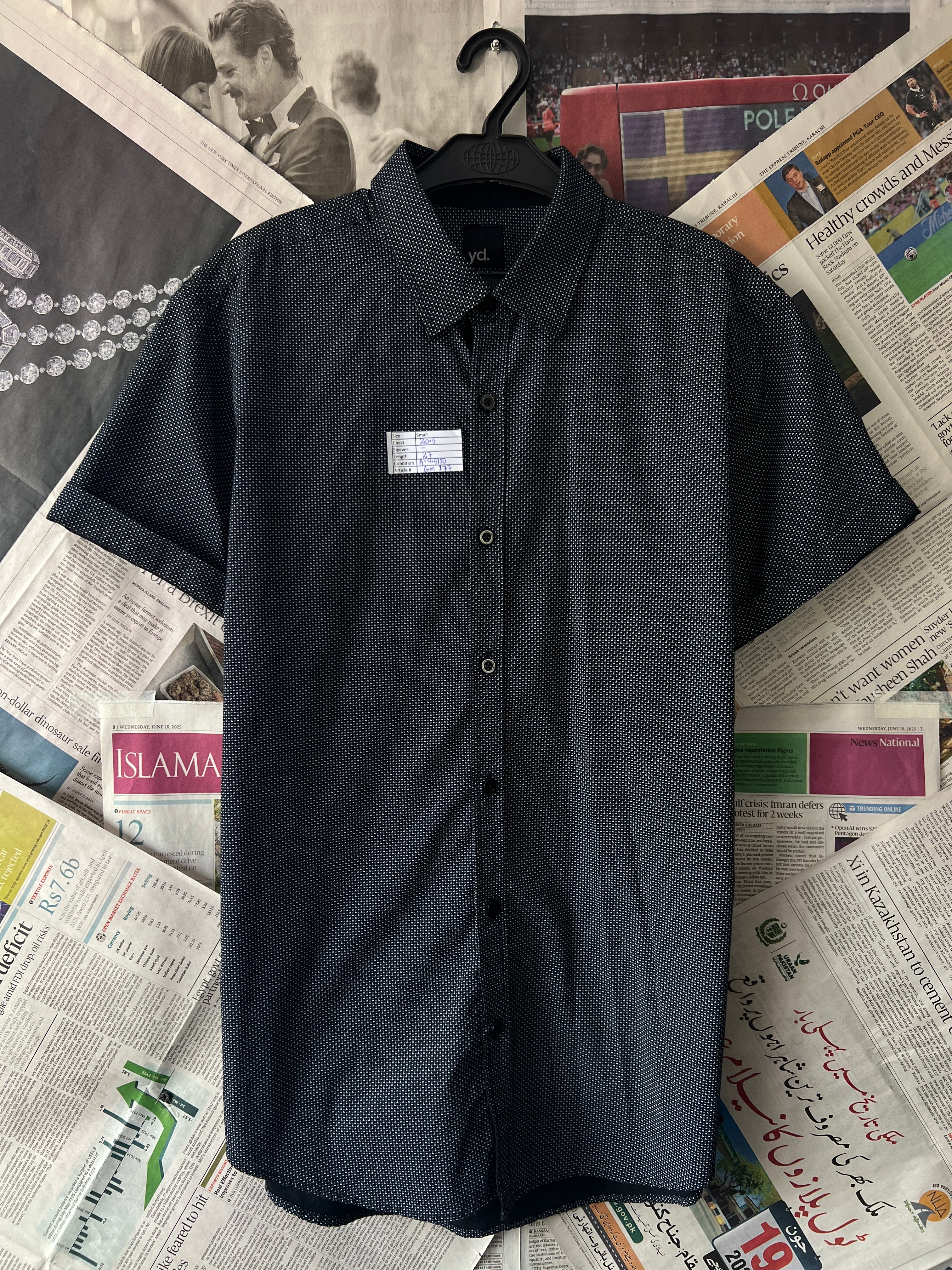 YD.® Black | Small | Chest: 20.5" | T177 - Genuine Maal