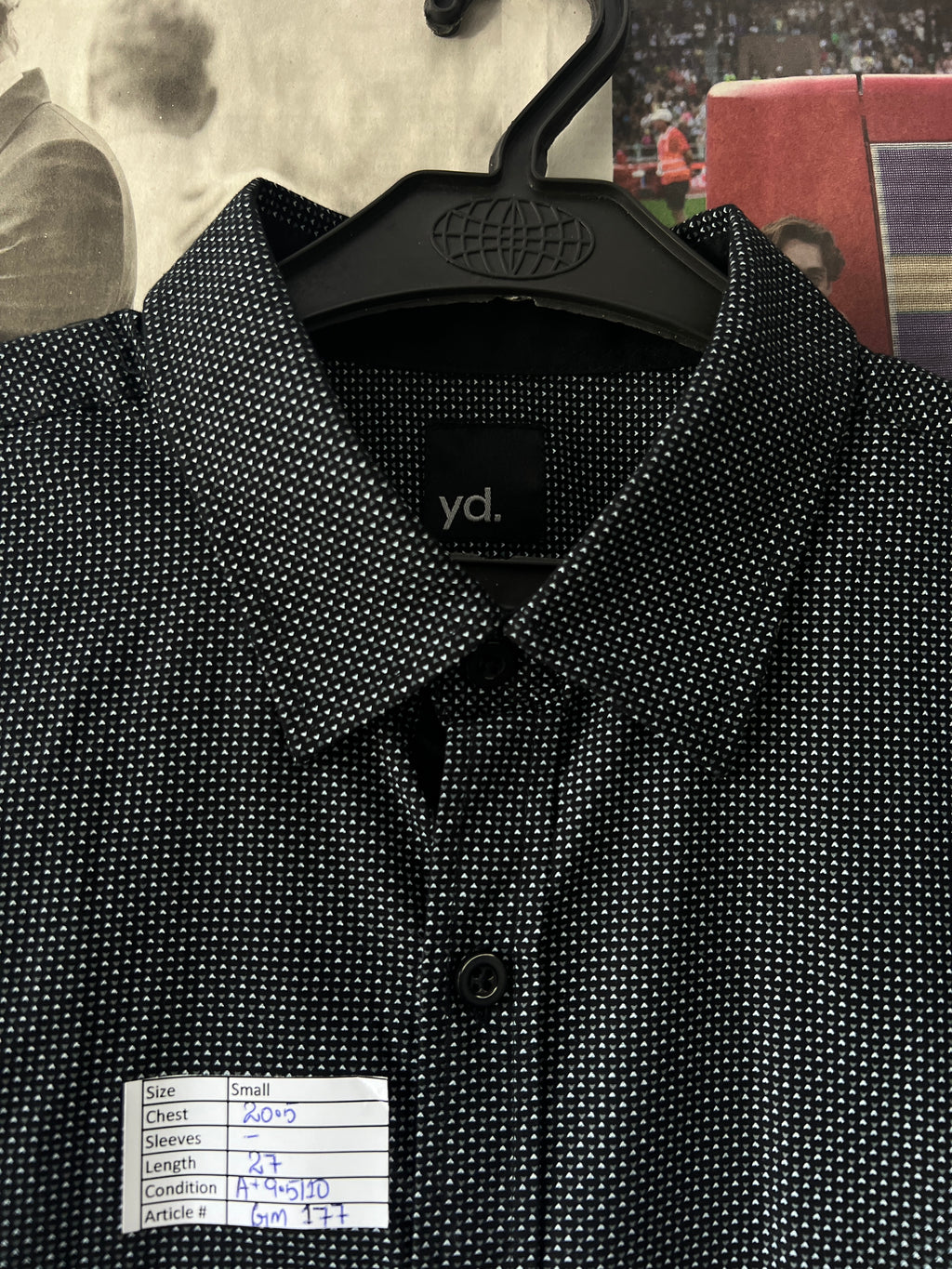 YD.® Black | Small | Chest: 20.5" | T177 - Genuine Maal