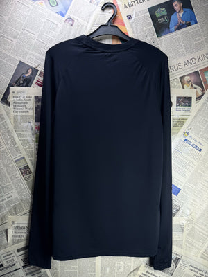 MAN® Medium | Chest: 18" | Black | Gym Fullsleeves T-Shirt | Nylon - Elastane | 5352 - Genuine Maal