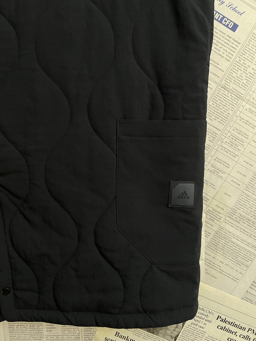 Adid*s® Large | Chest: 23.5" | Black | Full Zip Sleeveless Jacket | 2291 - Genuine Maal