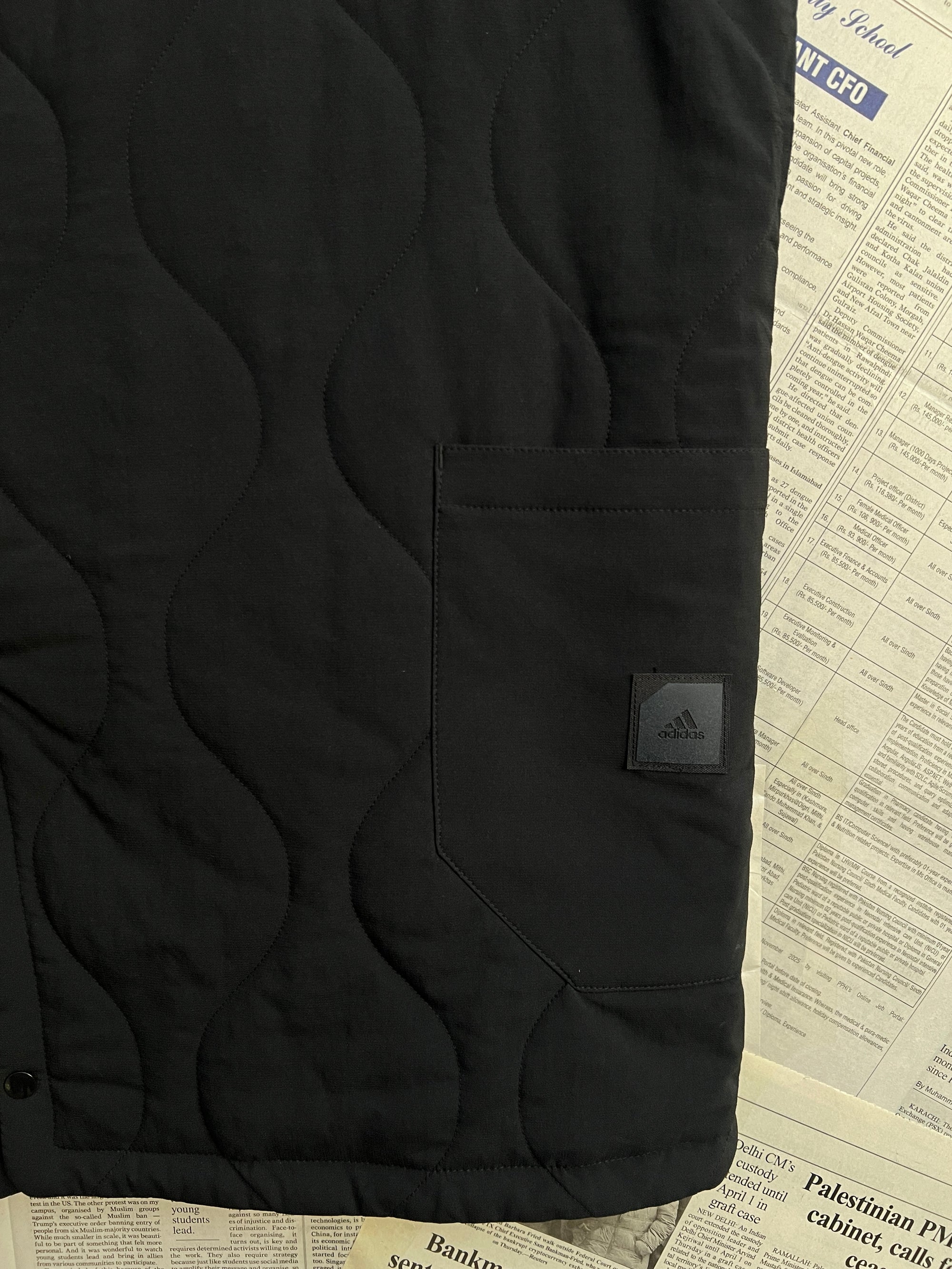 Adid*s® Large | Chest: 23.5" | Black | Full Zip Sleeveless Jacket | 2291