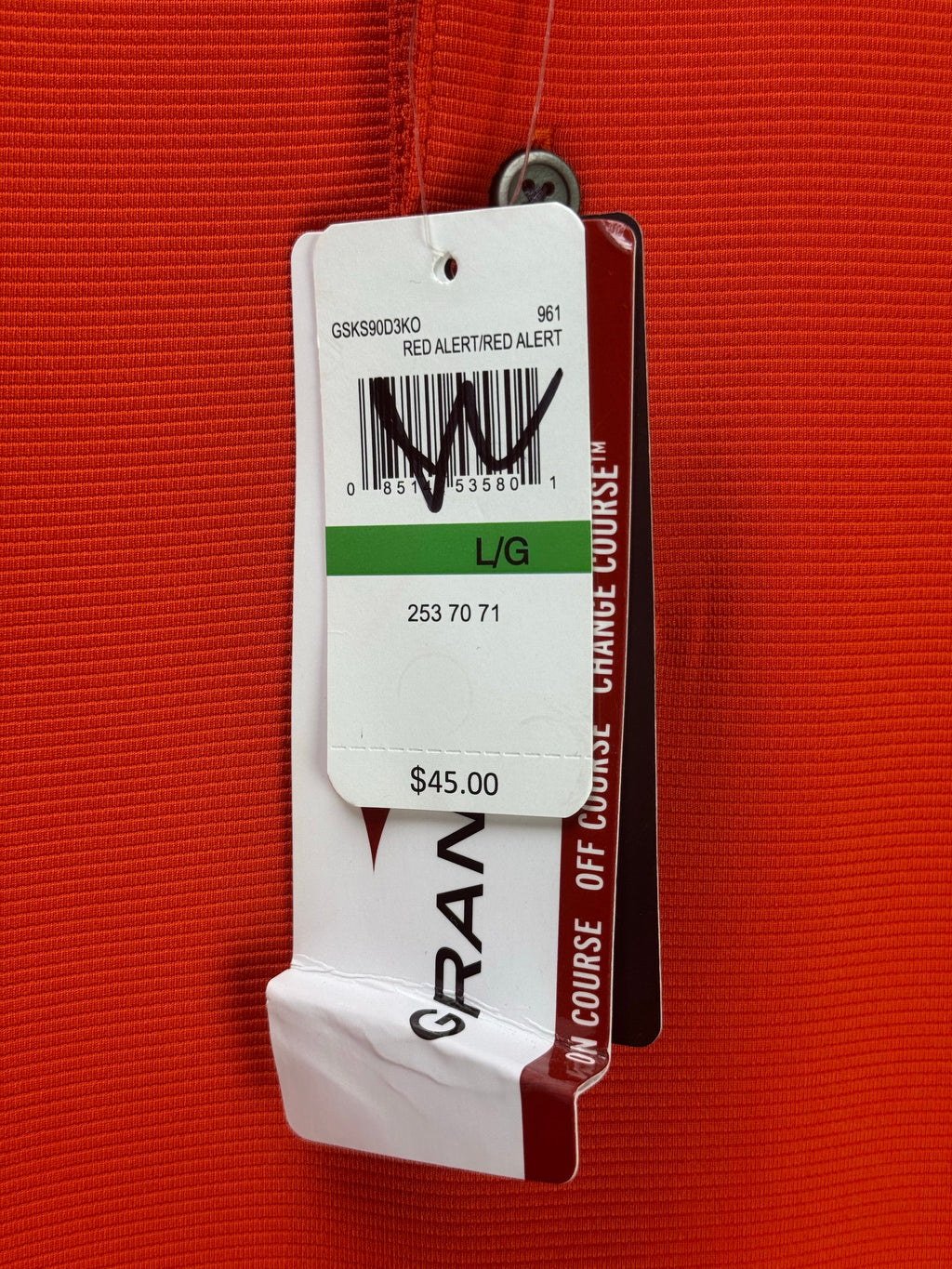 Grand Slam® Large | Chest: 23" | Burnt Orange | Performance Polo | Poly | 4000 - Genuine Maal