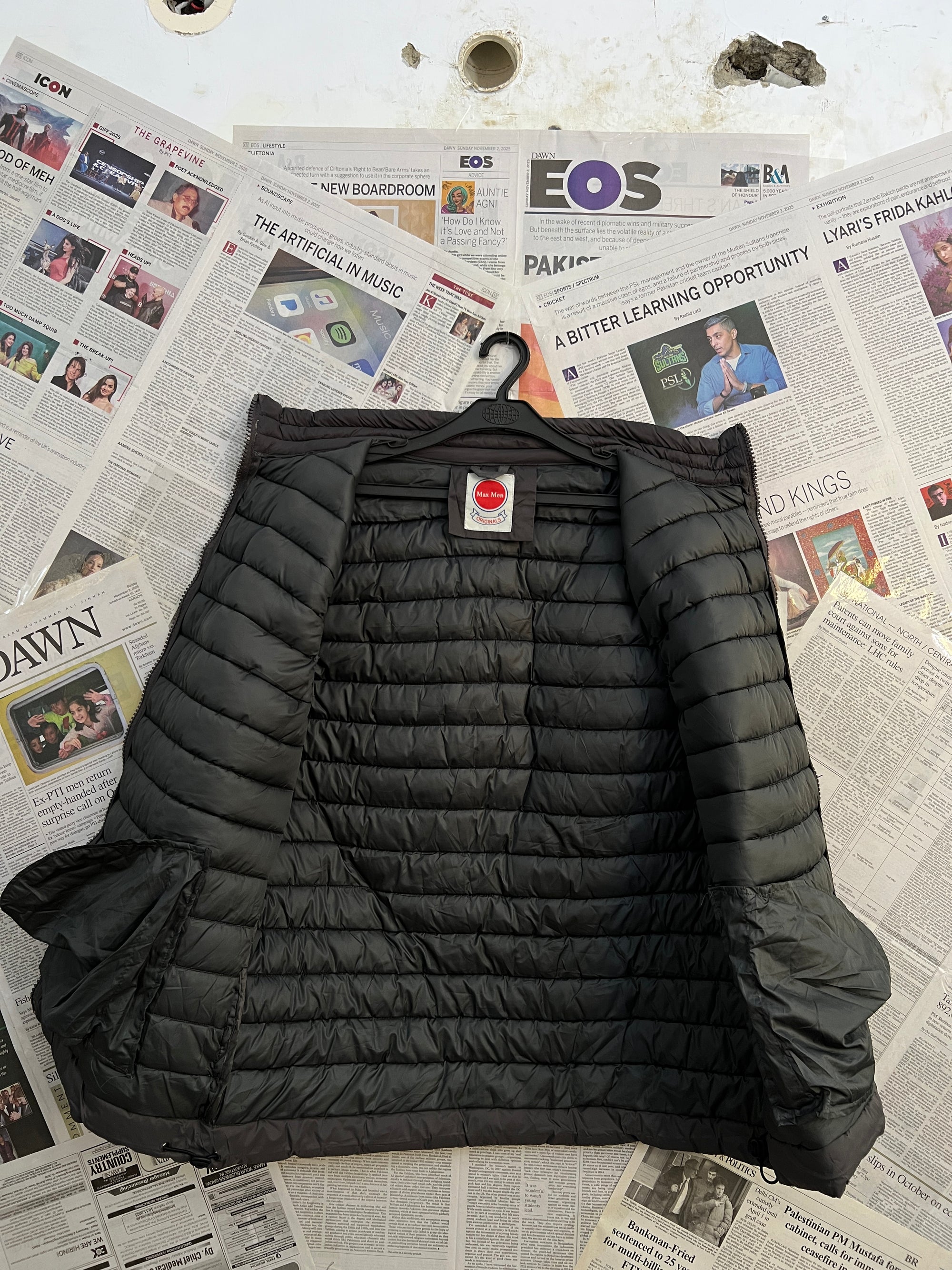 Max Men® Large | Chest: 23.5" |  Dark Olive Wood | Full Zip Sleeveless Puffer Jacket | 2283