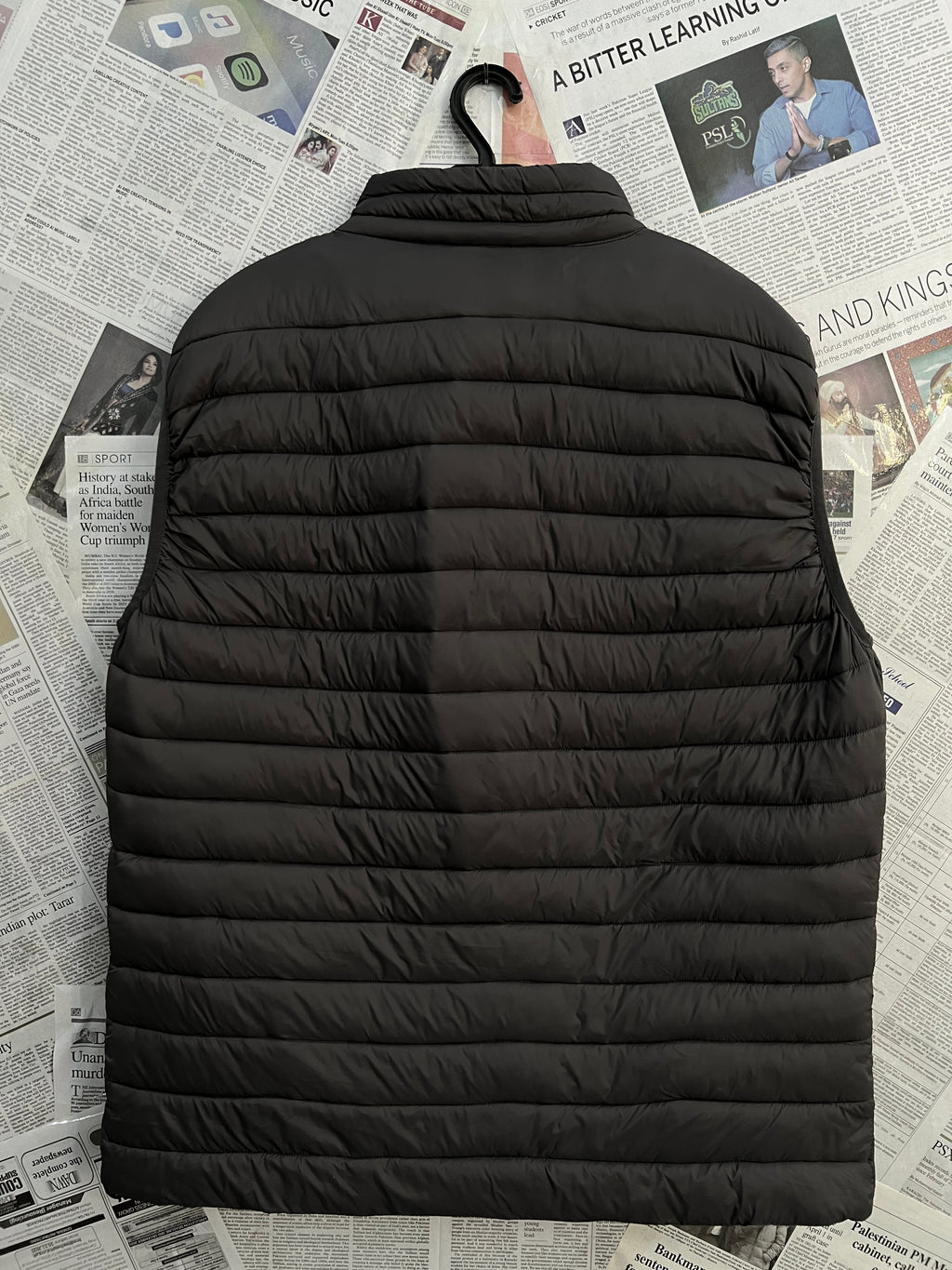 Max Men® Large | Chest: 23.5" | Dark Olive Wood | Full Zip Sleeveless Puffer Jacket | 2283 - Genuine Maal