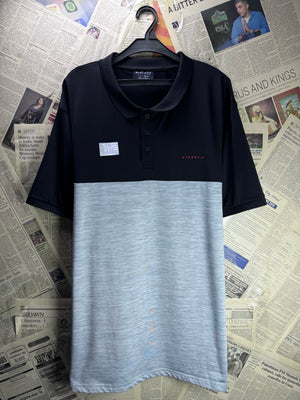 McKenzie® Large | Chest: 23" | Black/Grey | Golf Polo | Poly - Elastane | 5348 - Genuine Maal
