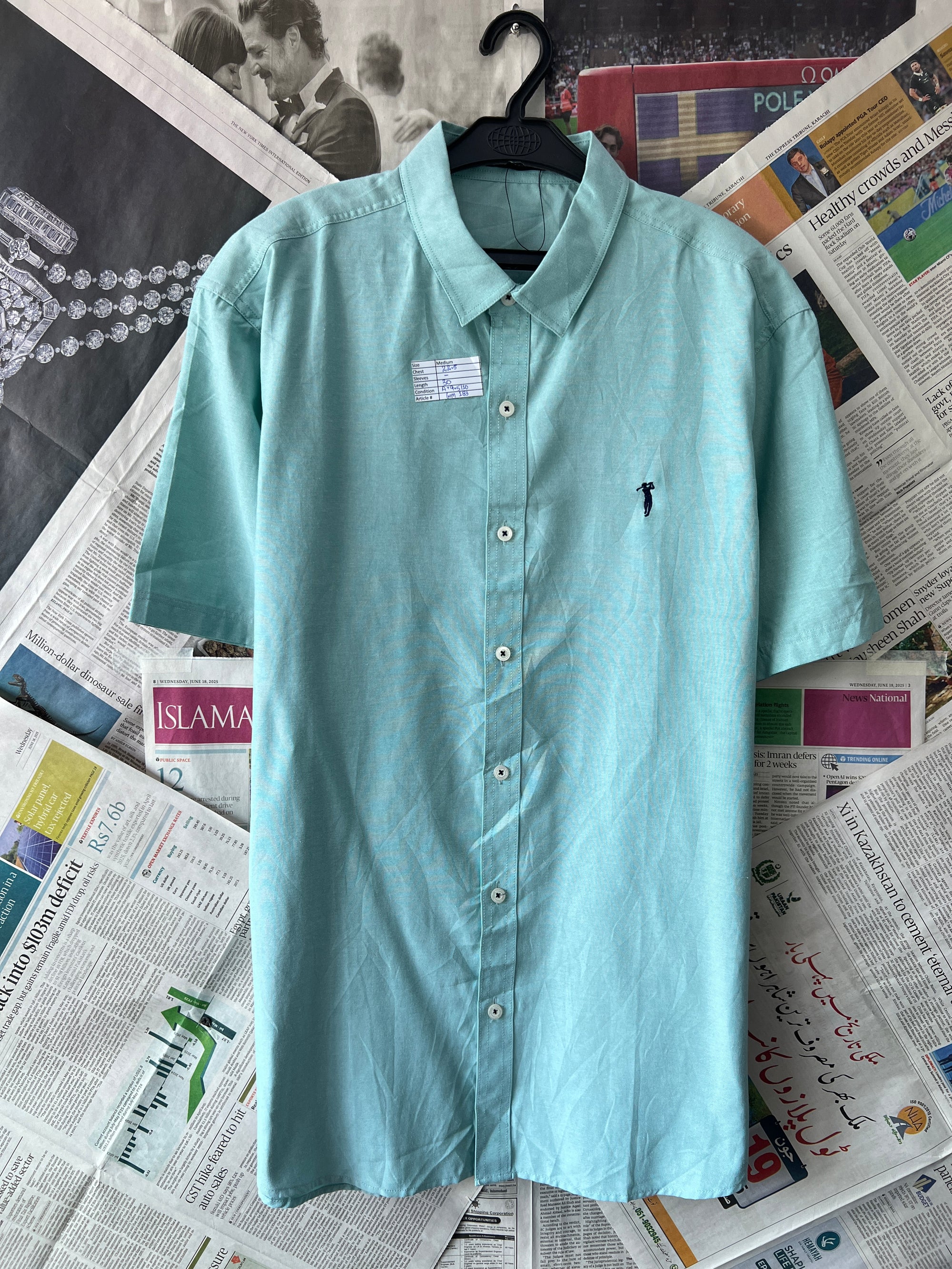 BOSSINI® Teal | Medium | Chest: 22.5" | T183 - Genuine Maal