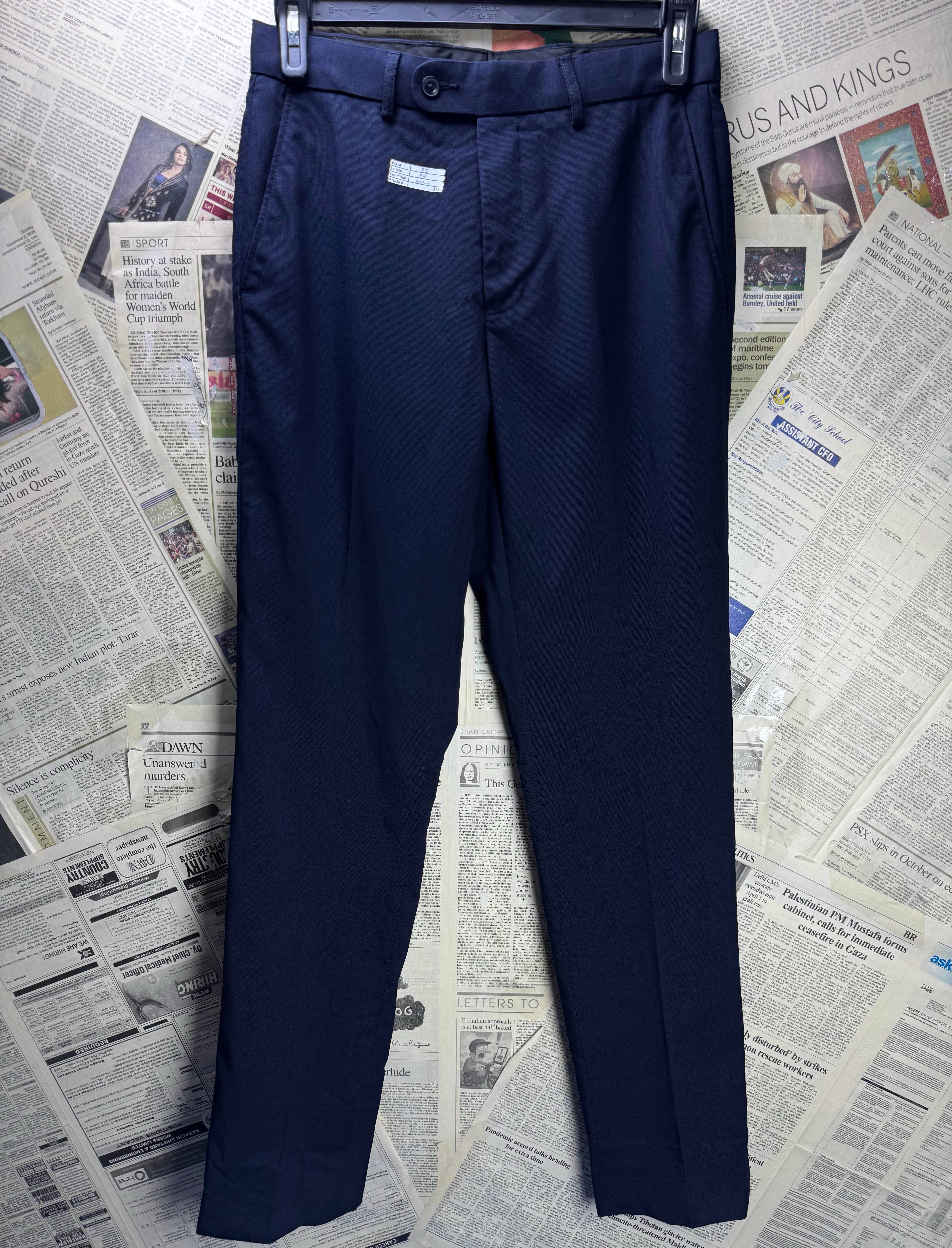 Everyone® Waist: 30" | Navy | Dress Pants | Poly - Viscose - Lycra | 2749 - Genuine Maal