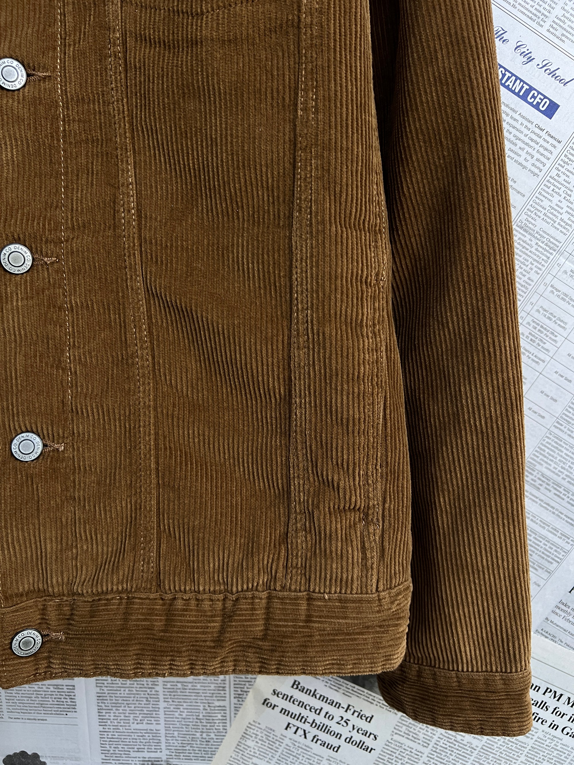 Primark® Large | Chest: 24" | Burnt Umber | Warm Corduroy Jacket | 2279