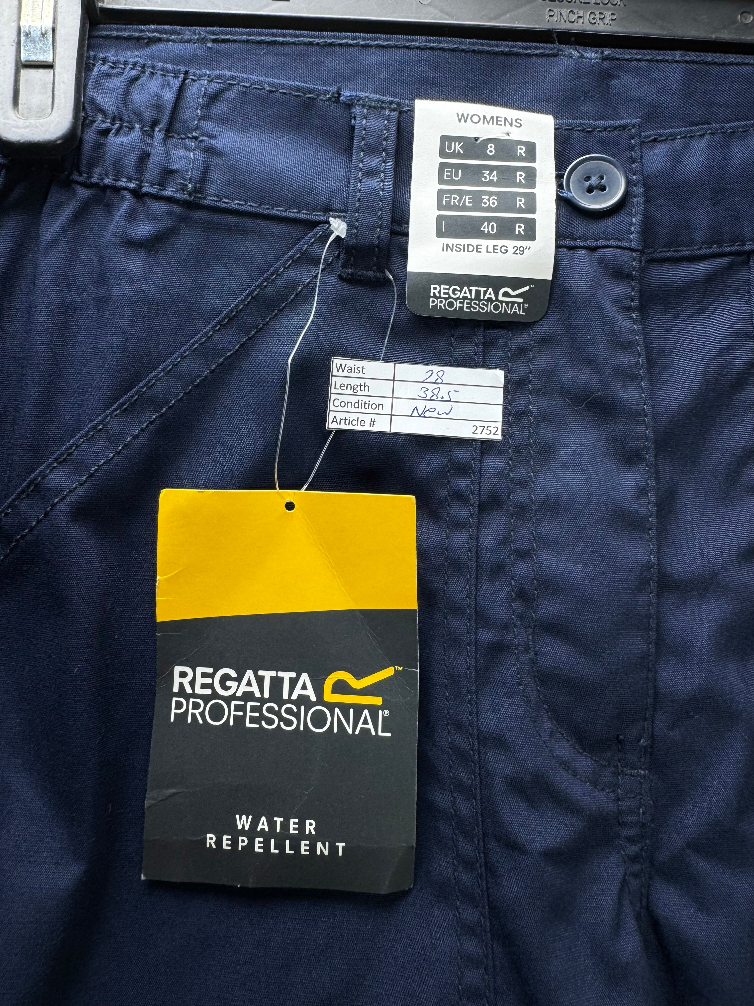 Regatta Professional® Waist: 28" | Navy | Cargo Trousers | Poly - Cotton | 2752 - Genuine Maal