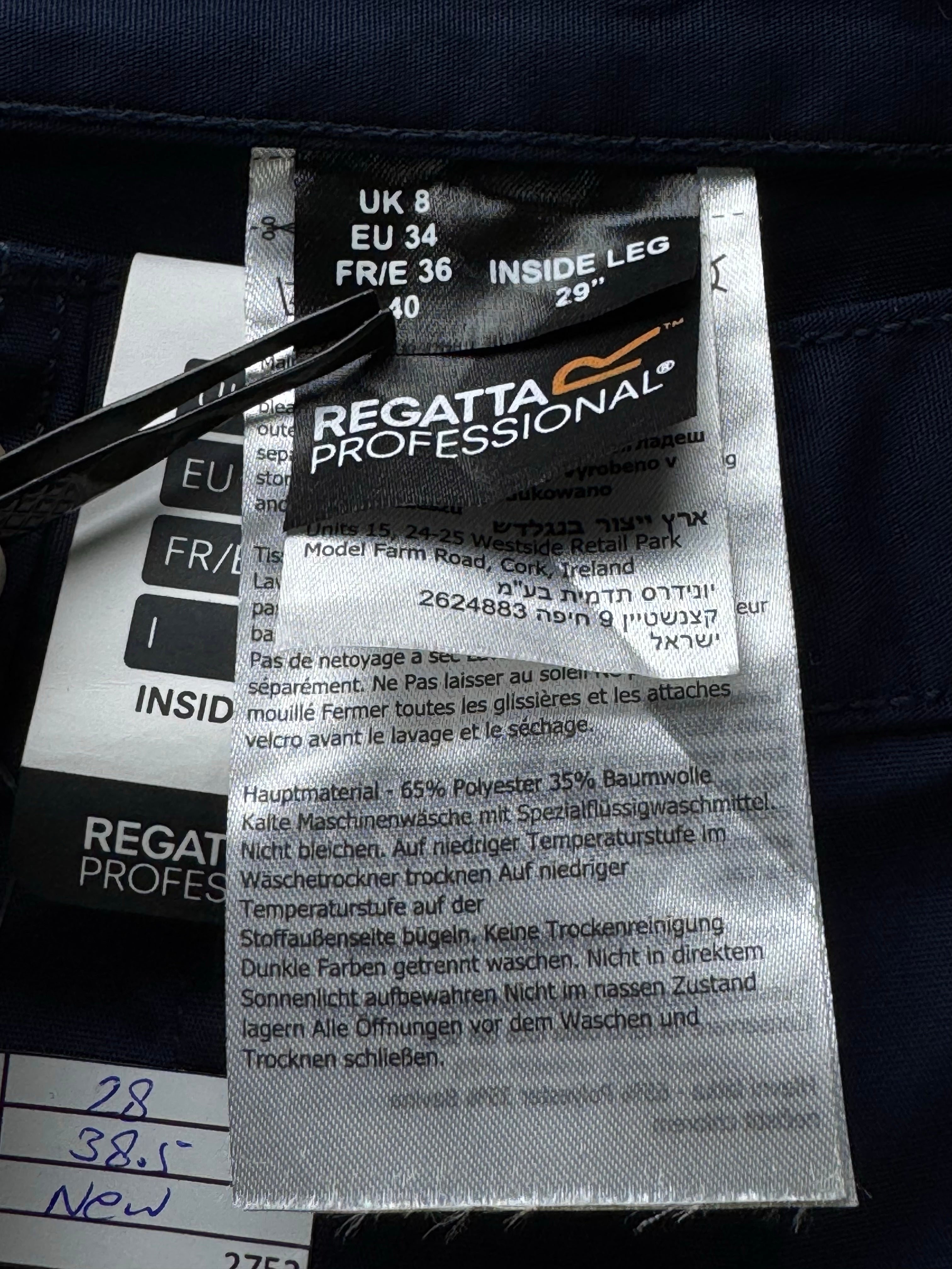 Regatta Professional® Waist: 28" | Navy | Cargo Trousers | Poly - Cotton | 2752 - Genuine Maal