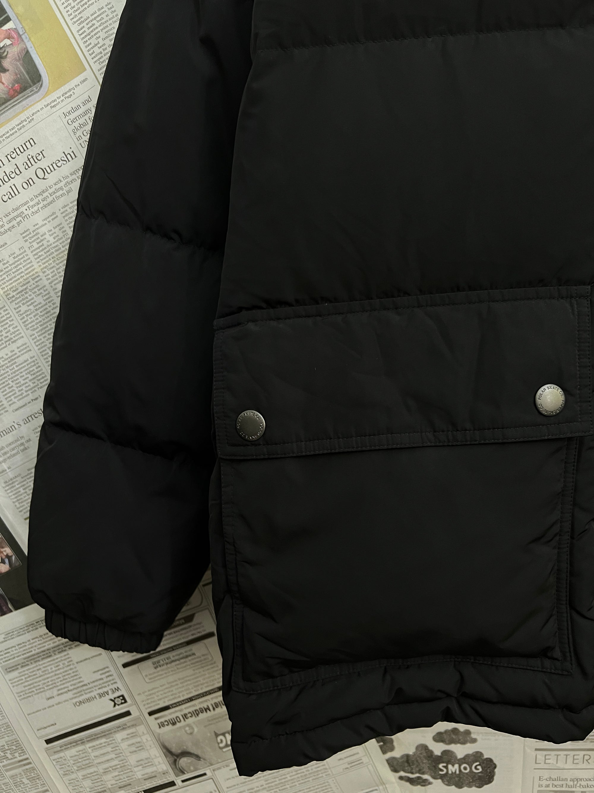 Polar® XXL | Chest: 28" | Black | Extreme Winter Puffer Jacket with Hoodie | 2280