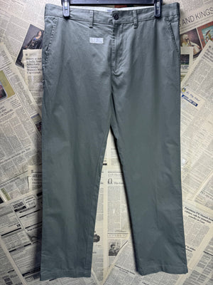 M&S® Waist: 36" | Grey | Straight Fit Chino Pants | Cotton | 2782 - Genuine Maal
