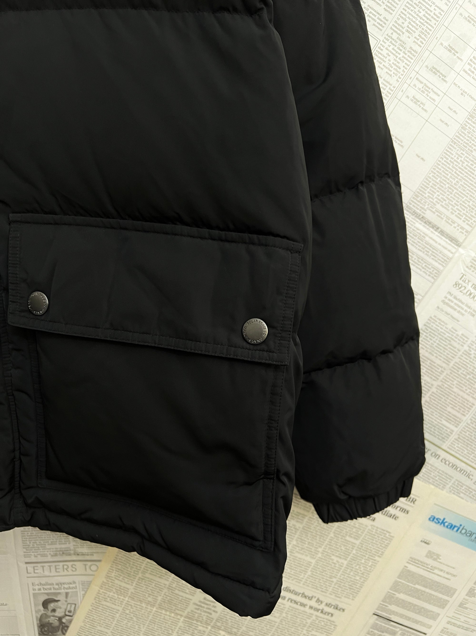 Polar® XXL | Chest: 28" | Black | Extreme Winter Puffer Jacket with Hoodie | 2280