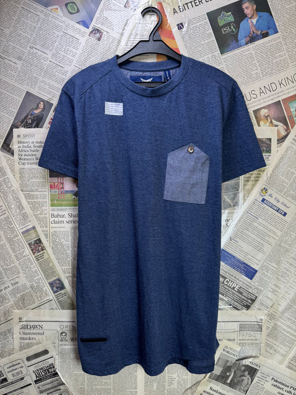 Agitator® Small | Chest: 19.5" | Space Blue | T-Shirt | Cotton - Poly | 3840 - Genuine Maal