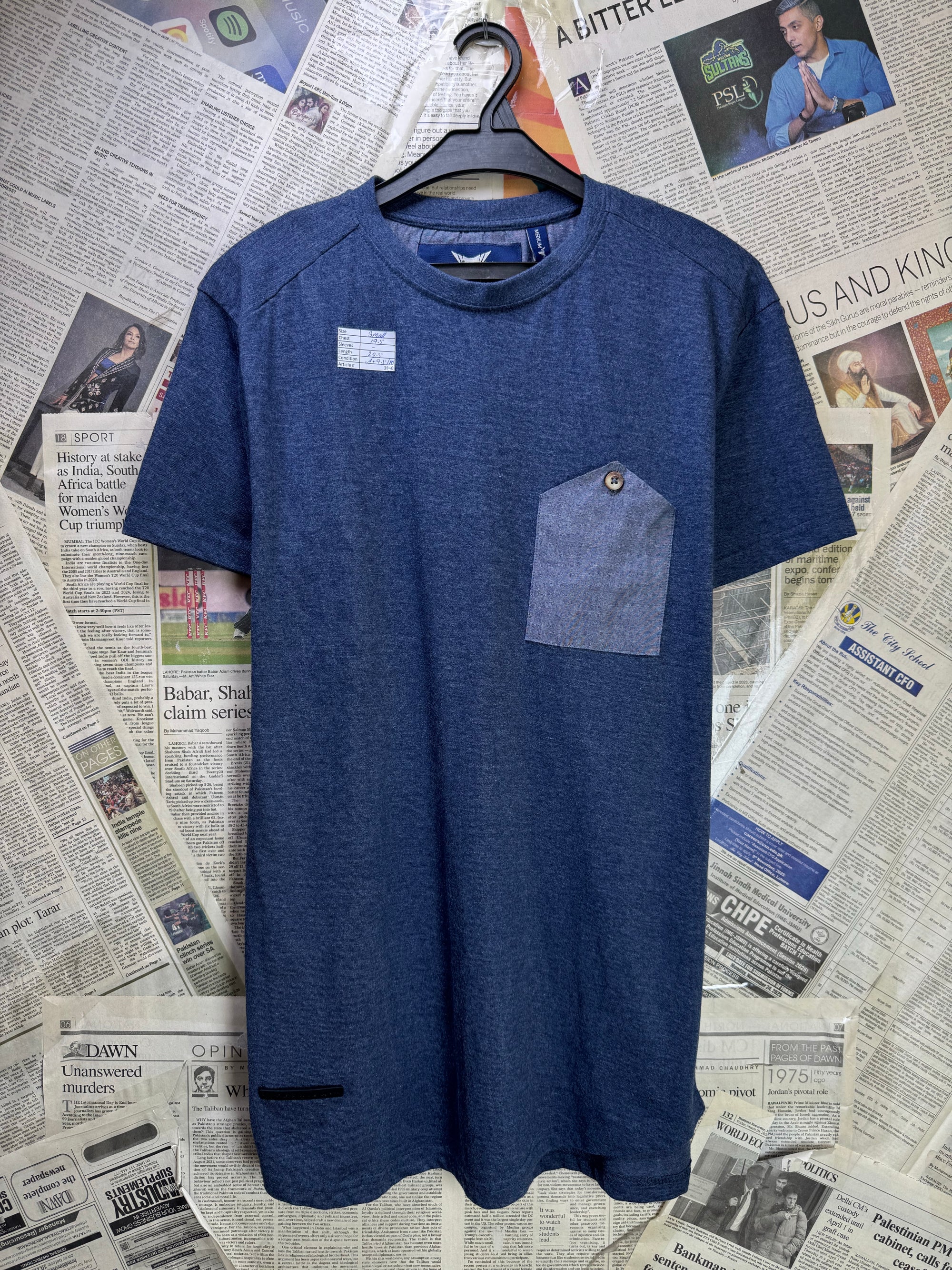 Agitator® Small | Chest: 19.5" | Space Blue | T-Shirt | Cotton - Poly | 3840 - Genuine Maal