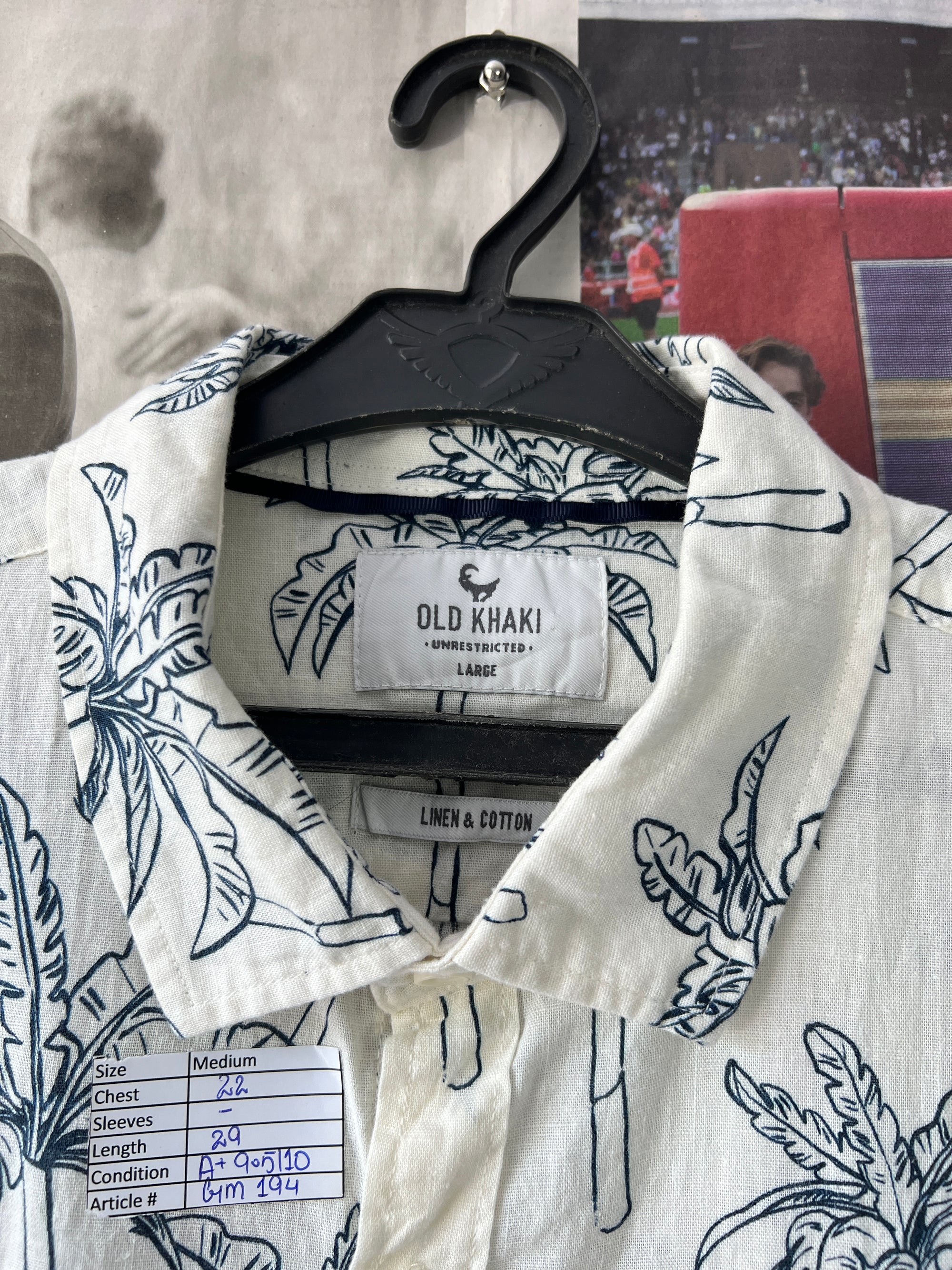 OLD KHAKI® Parchment | Medium | Chest: 22" | T194 | Linen Blend - My Store