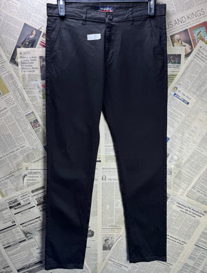 Marco Donateli® Waist: 32" | Black | Slim Fit Chino Pants | Cotton - Spandex | 2780 - Genuine Maal