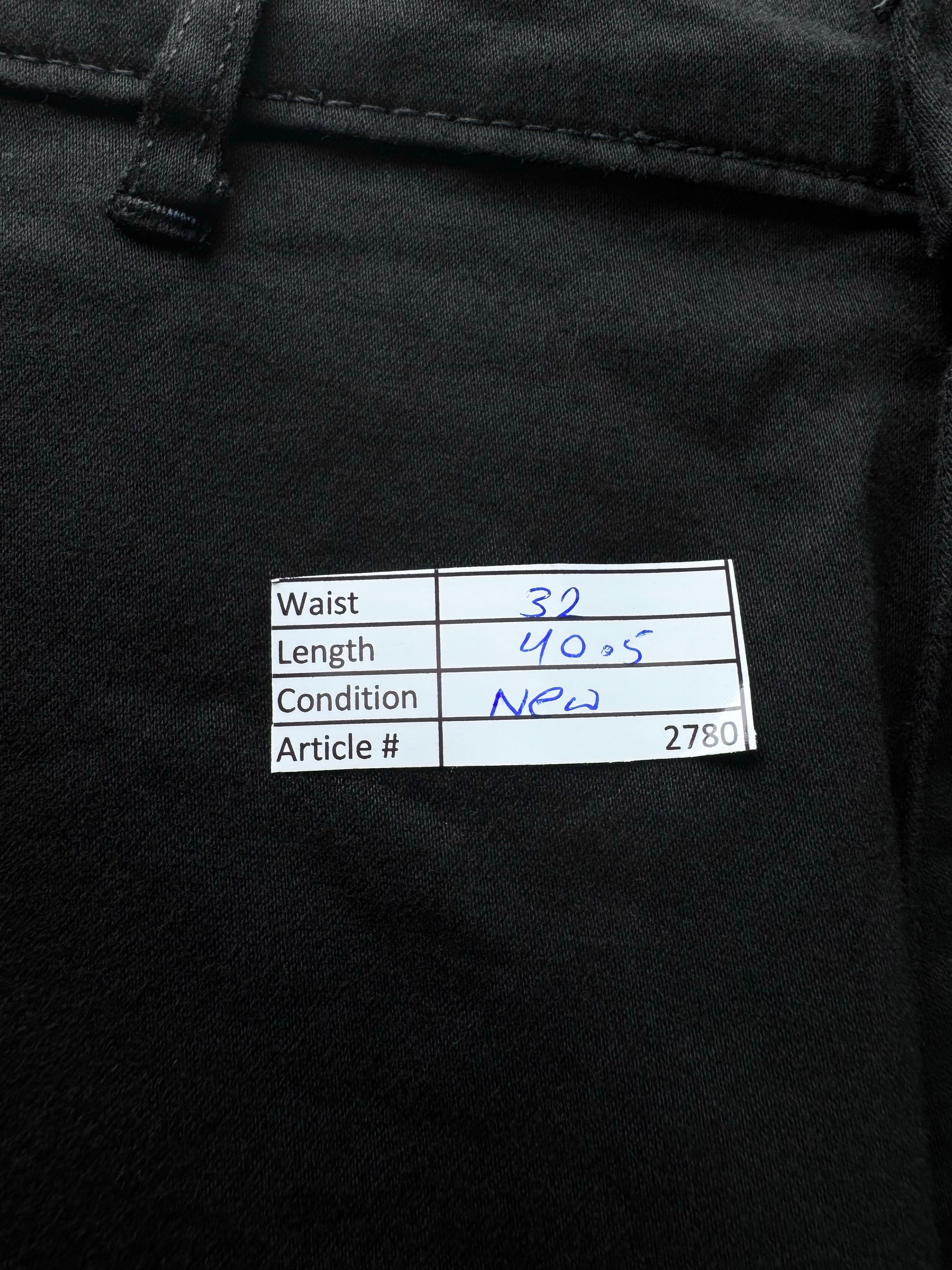Marco Donateli® Waist: 32" | Black | Slim Fit Chino Pants | Cotton - Spandex | 2780 - Genuine Maal