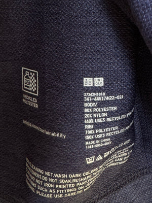 Uniqlo® Small | Chest: 19.5" | Space Blue | Sports Polo | Poly | 3990 - Genuine Maal