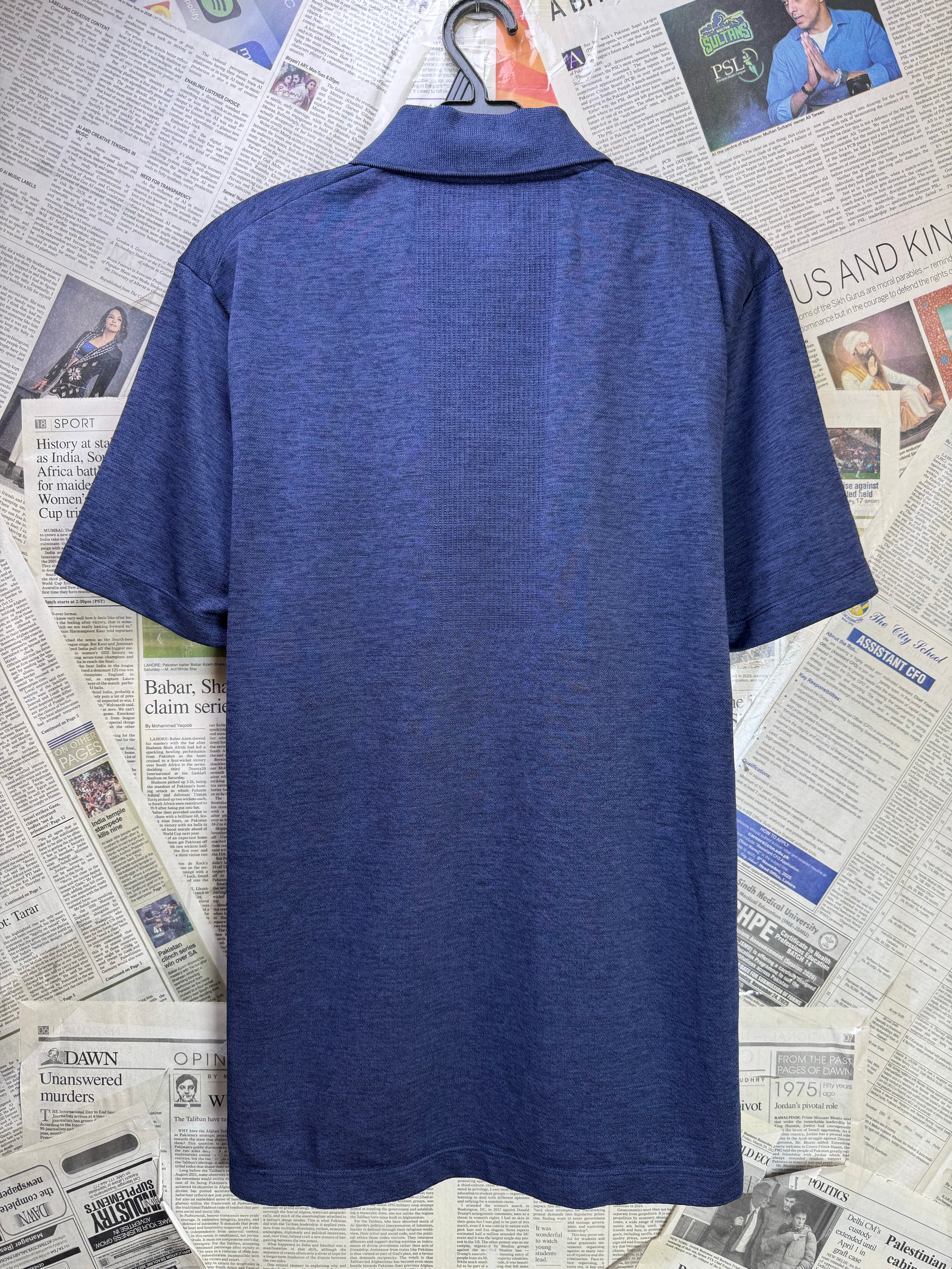 Uniqlo® Small | Chest: 19.5" | Space Blue | Sports Polo | Poly | 3990 - Genuine Maal