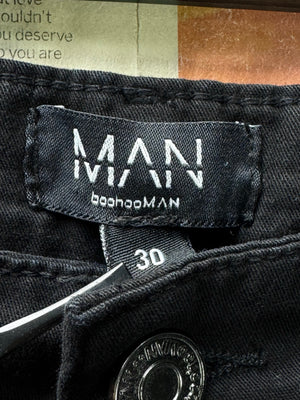 MAN® Waist: 30" | Black | Cargo Pants | Cotton | 2788 - Genuine Maal