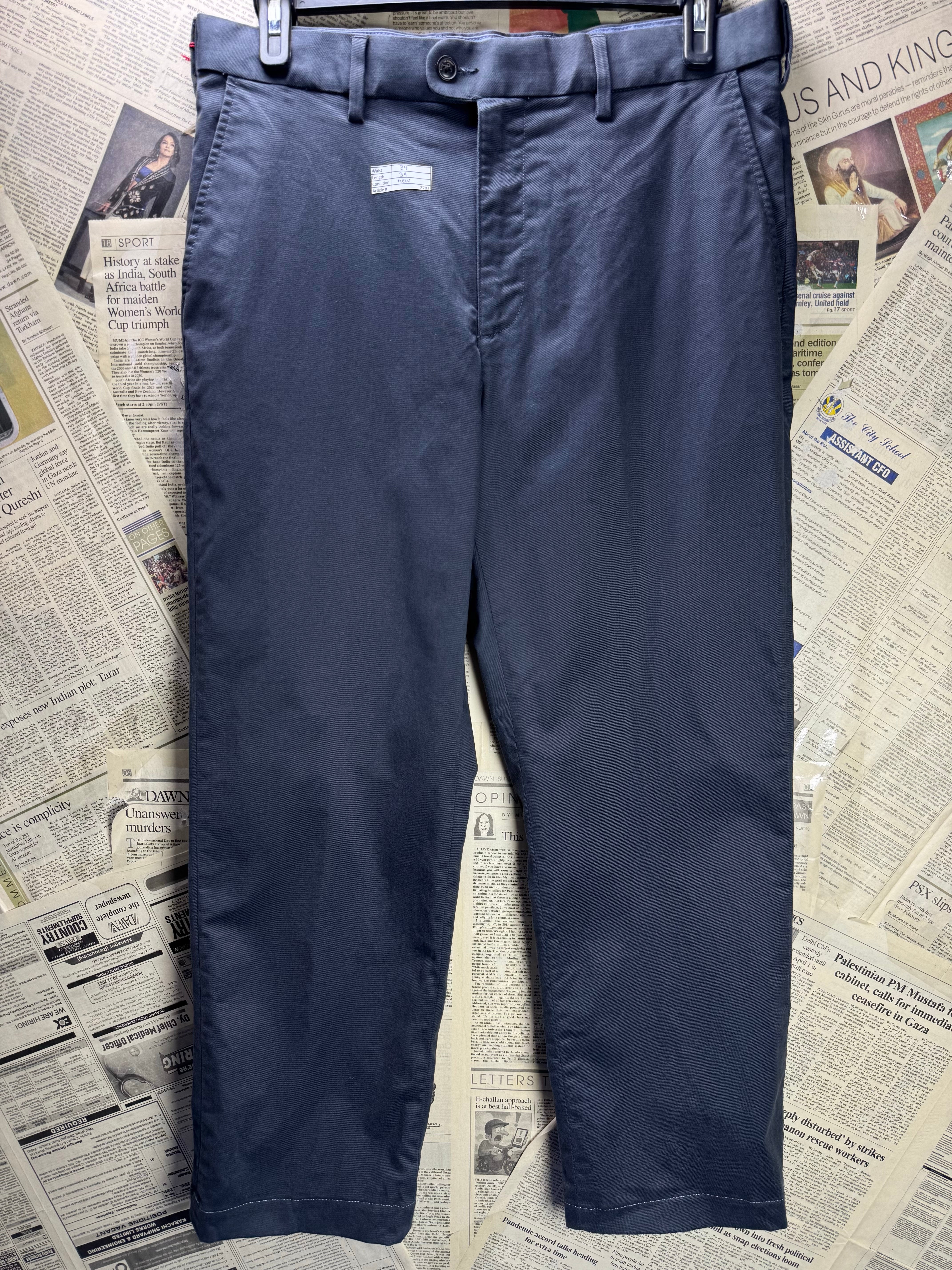 Blue Harbour® Waist: 34" | Grey | Chino Pants | Polyamide - Cotton - Elastane | 2783 - Genuine Maal