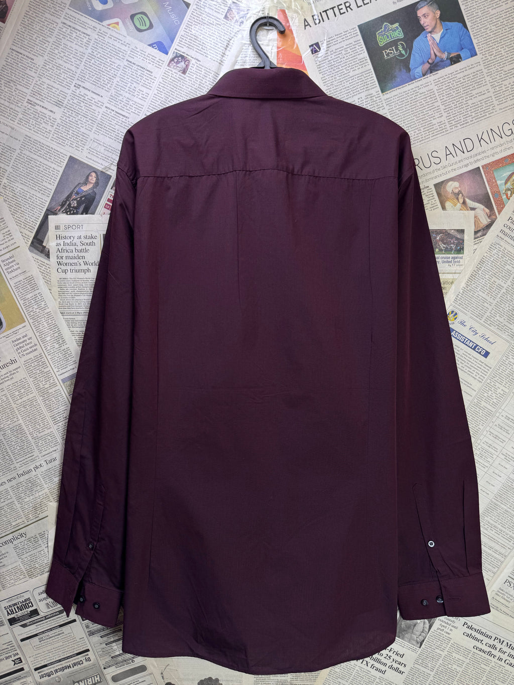 F&F® XL | Chest: 26" | Burgundy | Shirt | Poly - Cotton | 3838 - Genuine Maal