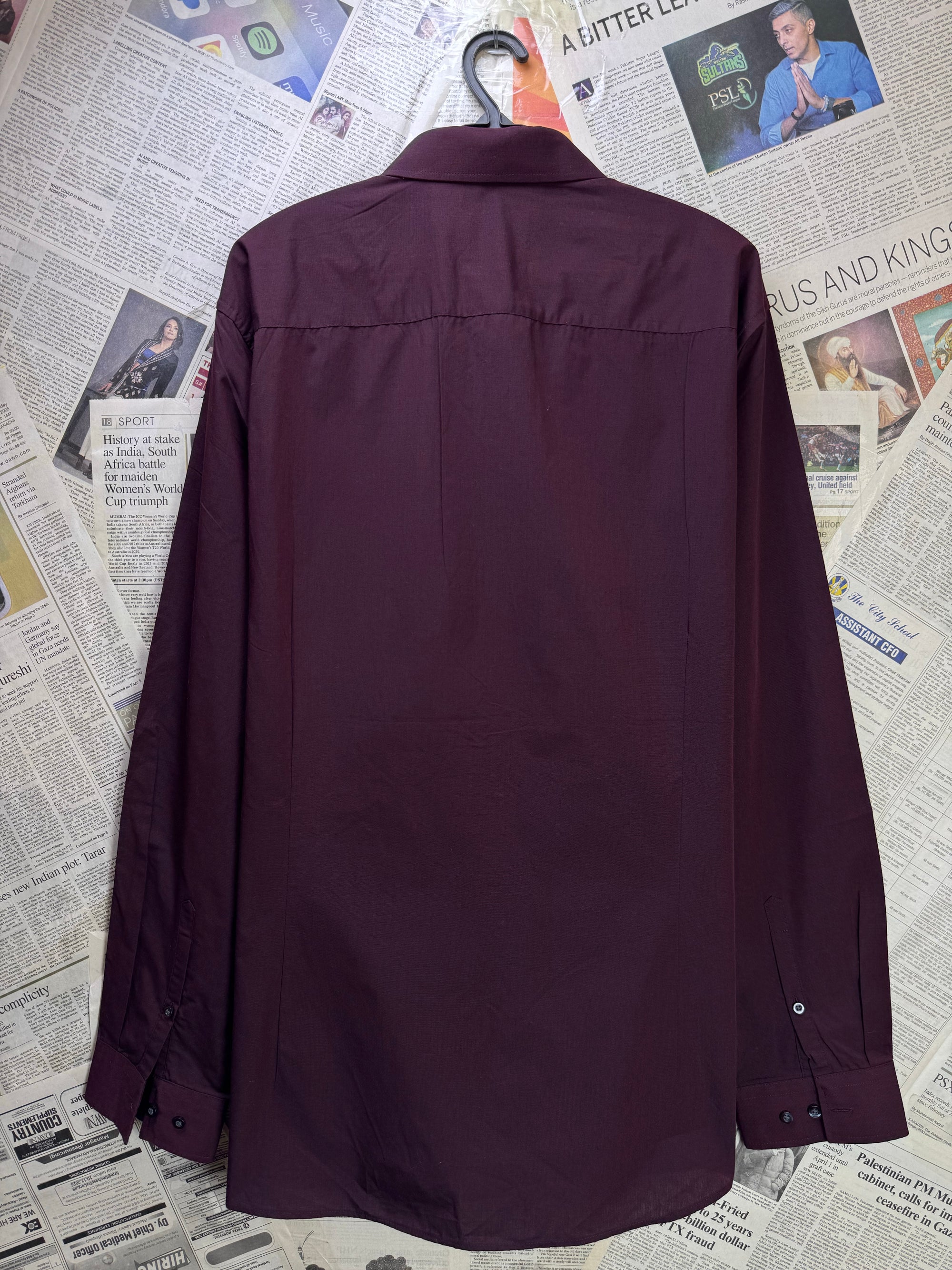 F&F® XL | Chest: 26" | Burgundy | Shirt | Poly - Cotton | 3838 - Genuine Maal