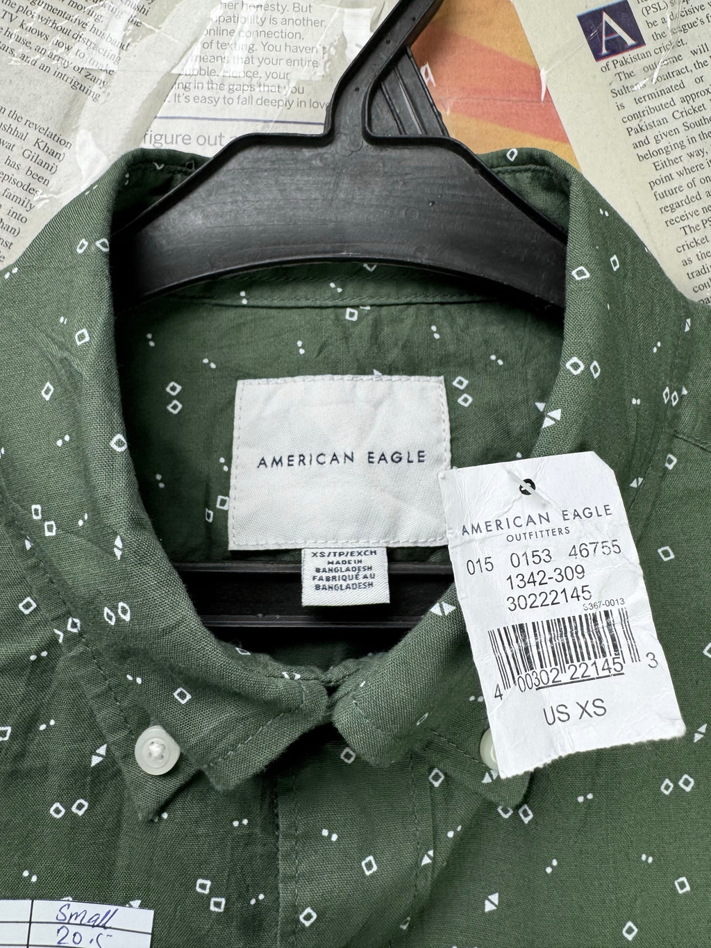 Americ*n Eagle® Small | Chest: 20.5" | Moss | Shirt | Cotton | 3816 - Genuine Maal