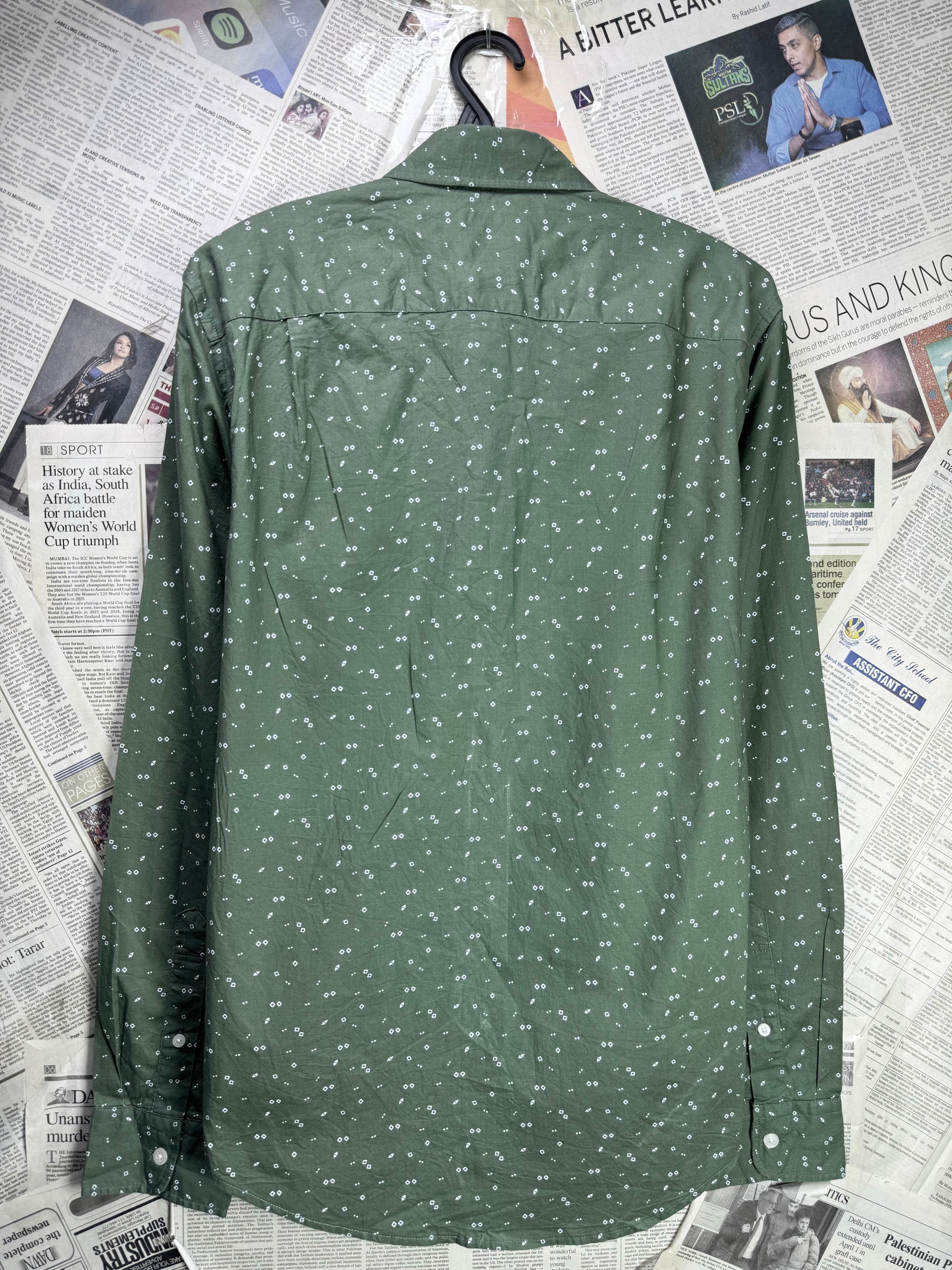 Americ*n Eagle® Small | Chest: 20.5" | Moss | Shirt | Cotton | 3816