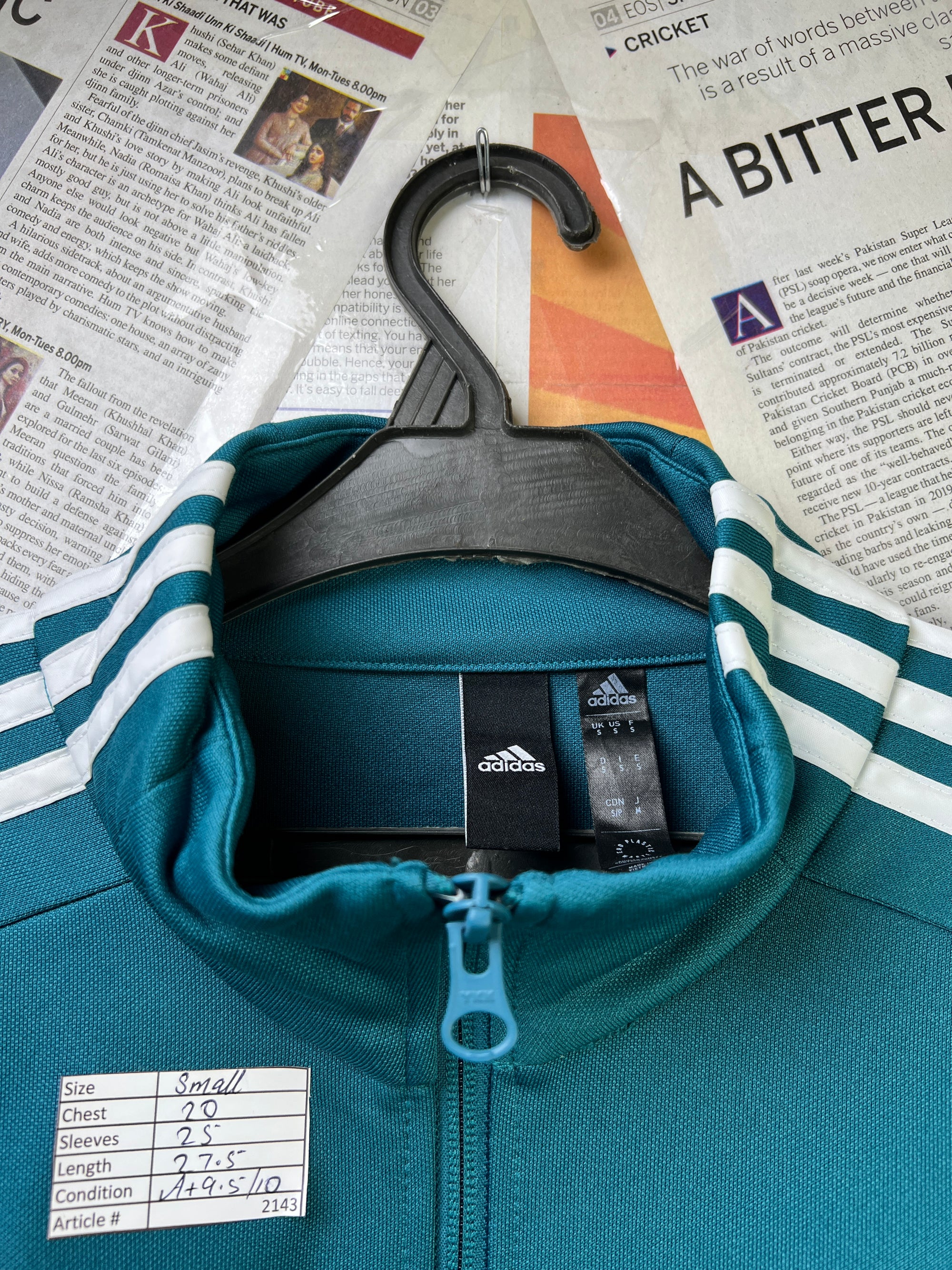 Adid*s® Small | Chest: 20" | Teal | Quarter Zip Pullover | 2143 - Genuine Maal
