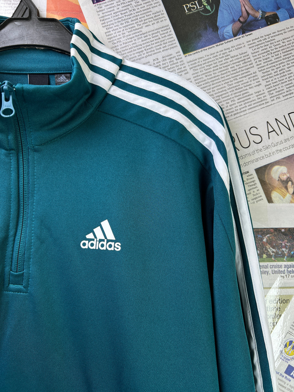 Adid*s® Small | Chest: 20" | Teal | Quarter Zip Pullover | 2143 - Genuine Maal