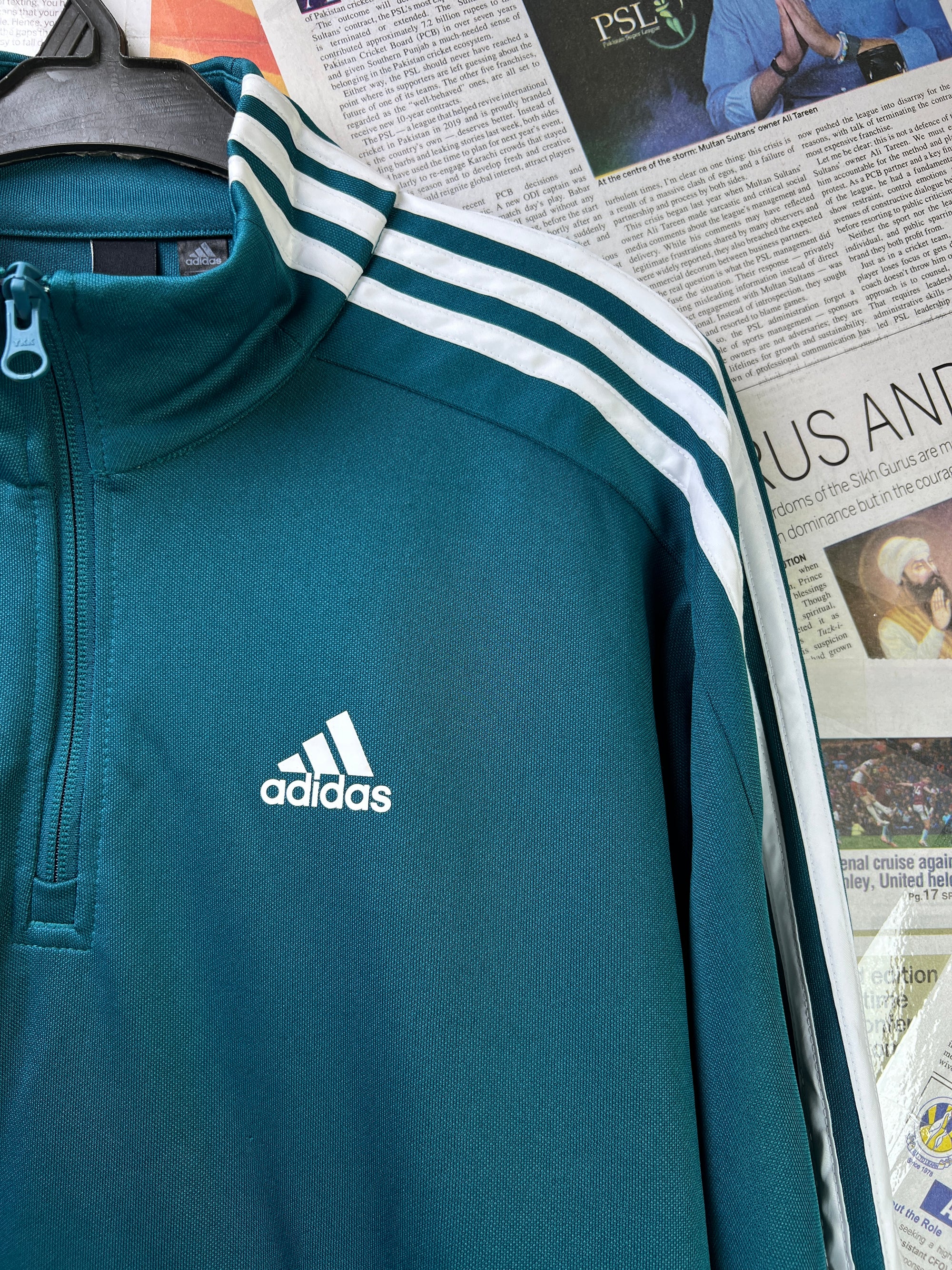 Adid*s® Small | Chest: 20" | Teal | Quarter Zip Pullover | 2143 - Genuine Maal