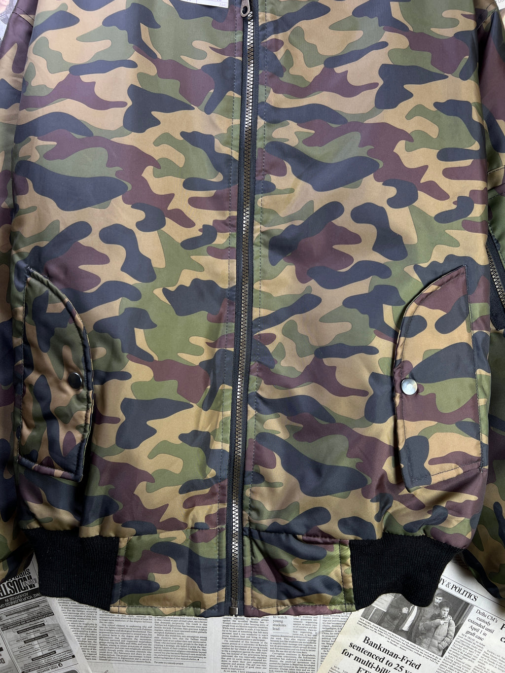 Made in England® Medium | Chest 25.5 | Oversize Bomber Jacket | Army Green | 2141