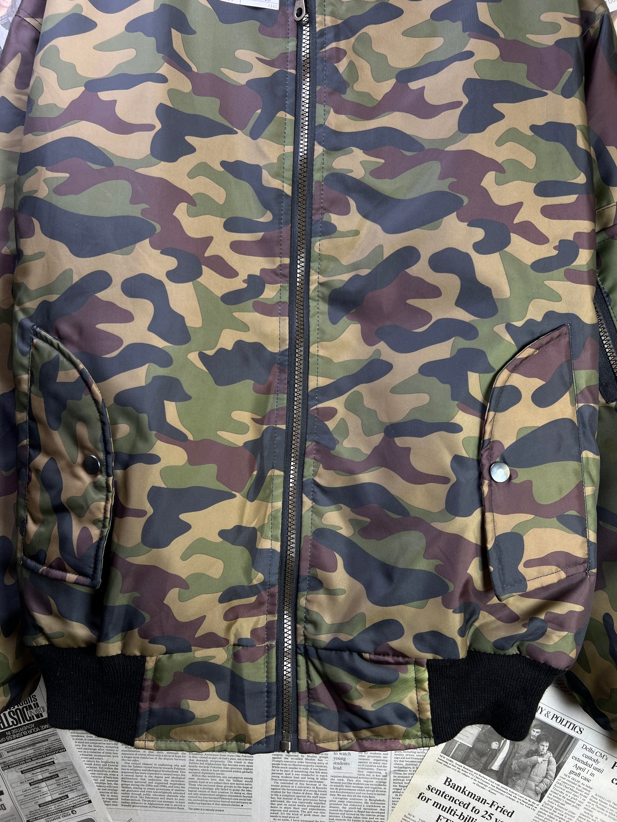 Made in England® Medium | Chest 25.5 | Oversize Bomber Jacket | Army Green | 2141