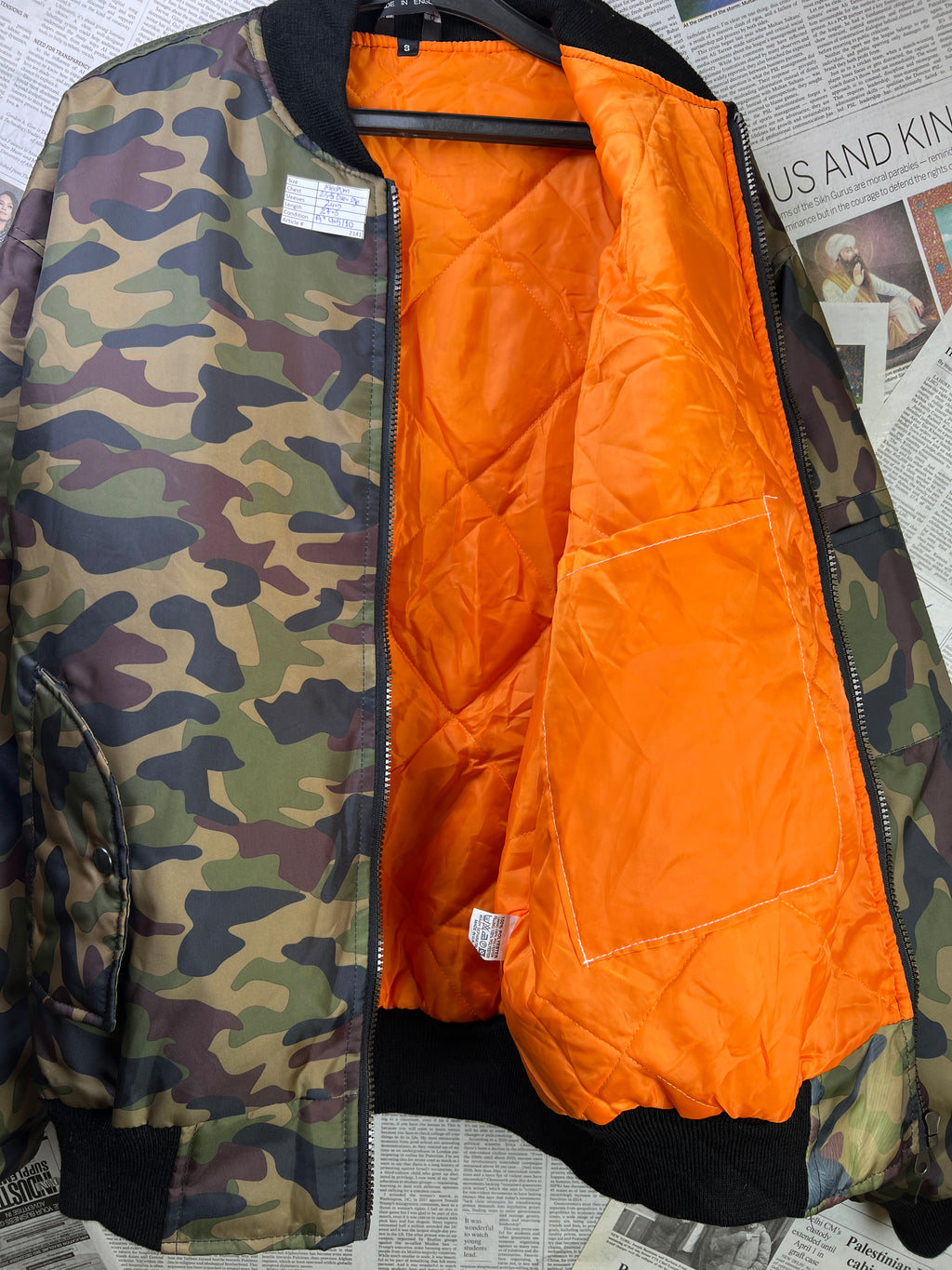 Made in England® Medium | Chest 25.5 | Oversize Bomber Jacket | Army Green | 2141