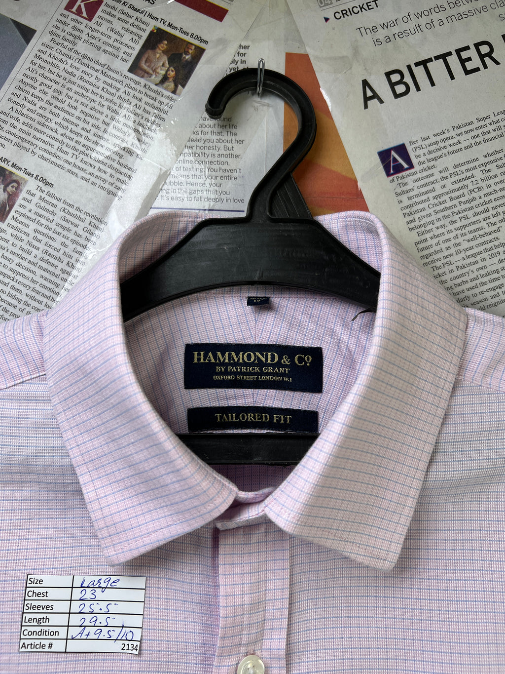Hammond & Co.® Large | Chest: 23" | Peach Check | Shirt | 2134