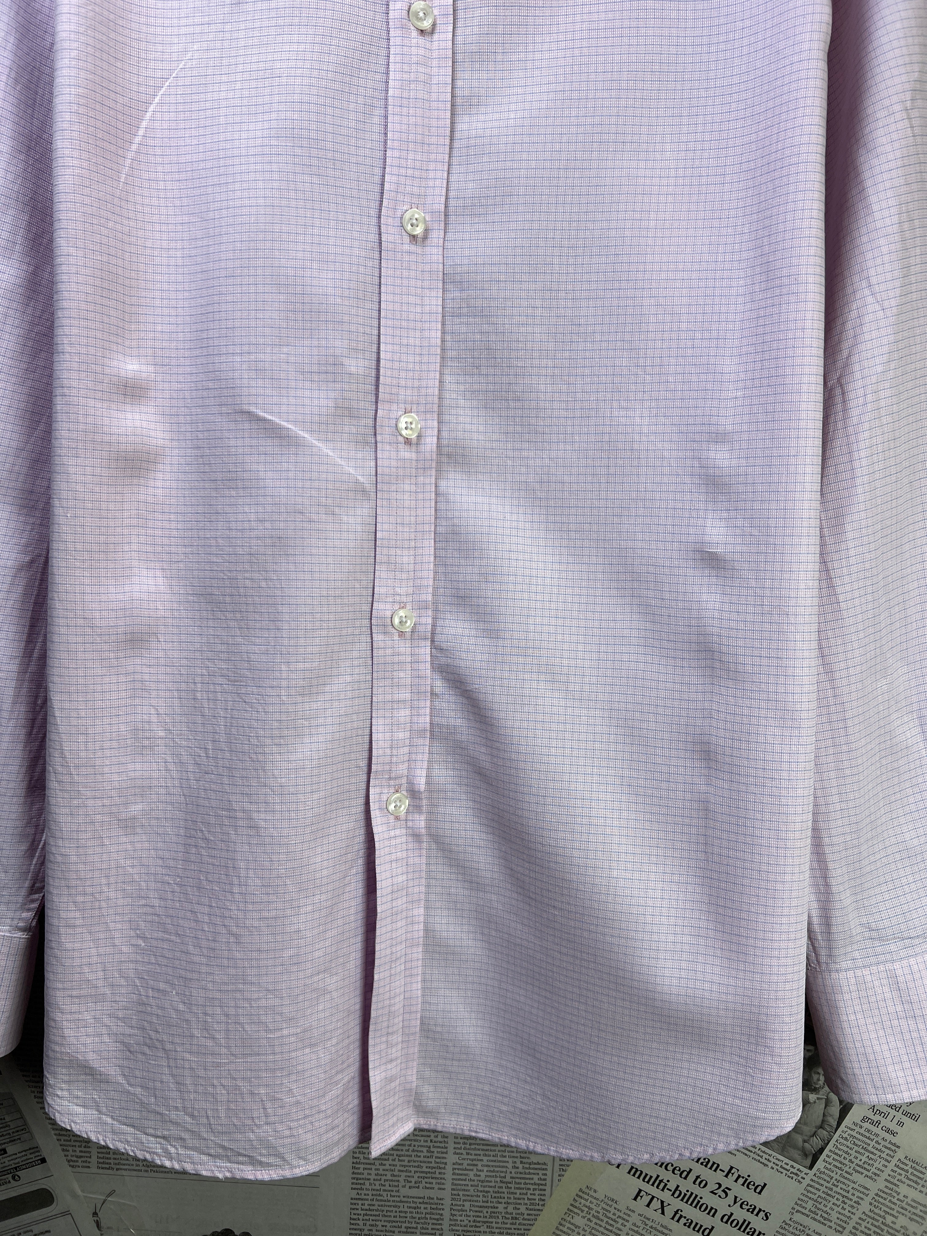 Hammond & Co.® Large | Chest: 23" | Peach Check | Shirt | 2134 - Genuine Maal