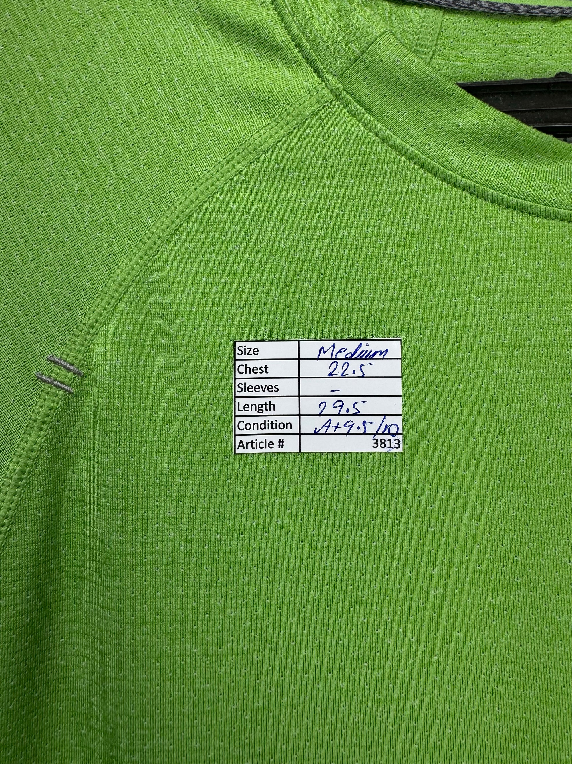 Kirkland® Medium | Chest: 22.5" | Green | Gym T-Shirt | Poly - Spandex | 3813 - Genuine Maal