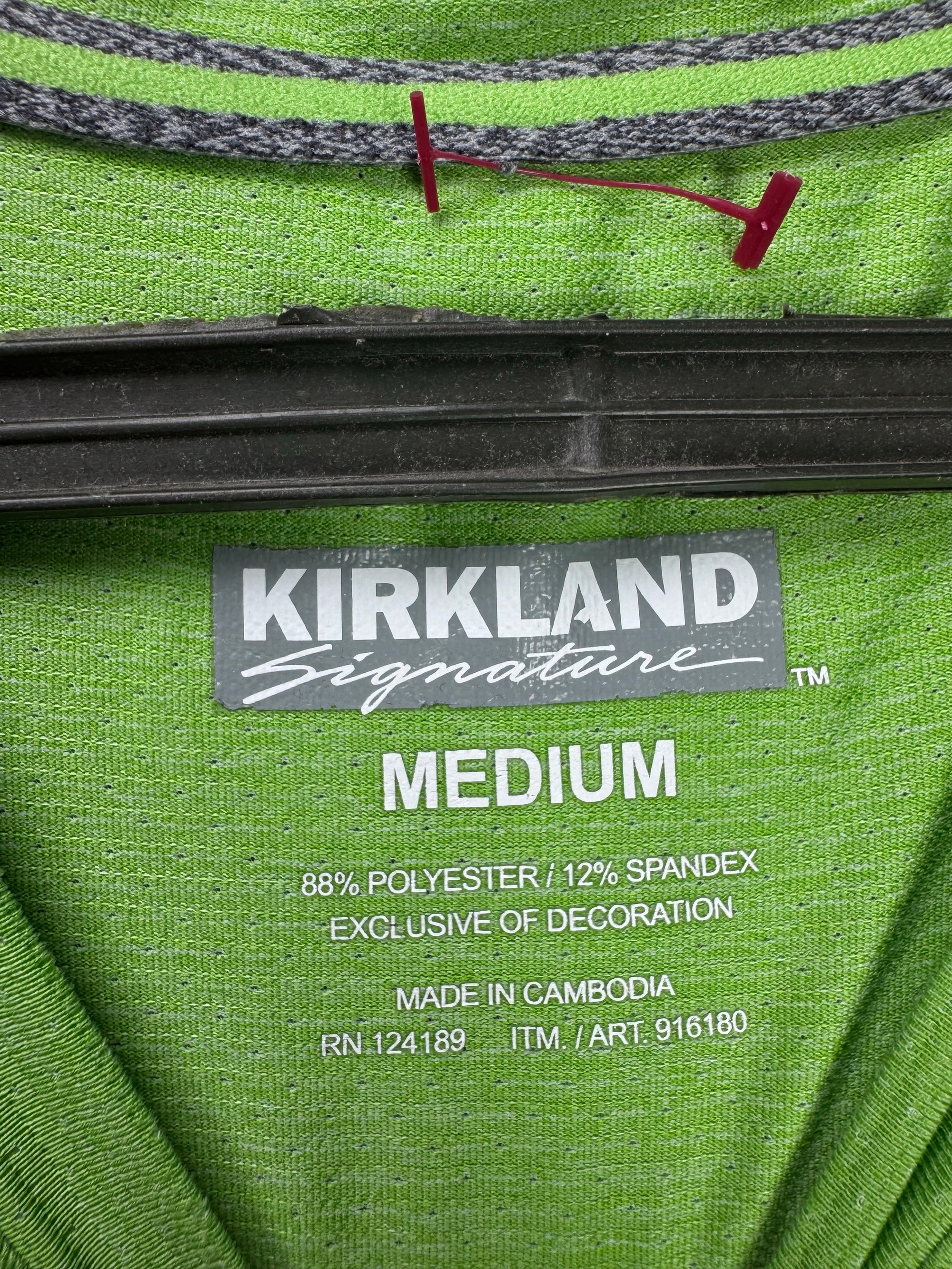 Kirkland® Medium | Chest: 22.5" | Green | Gym T-Shirt | Poly - Spandex | 3813 - Genuine Maal