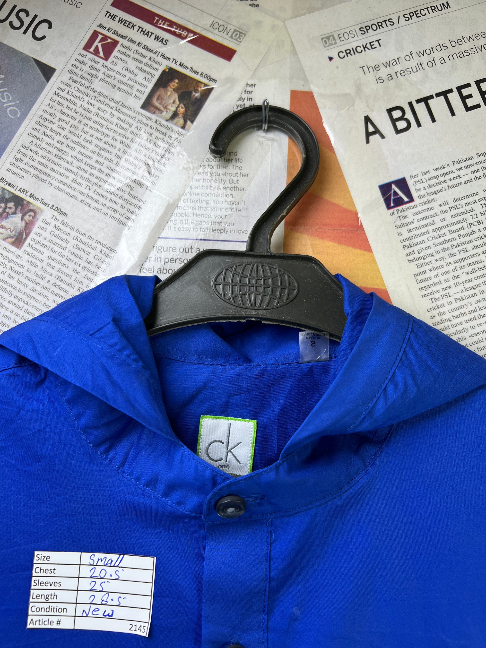 Calv*n Klein® Small | Chest: 20.5" | Royal Blue | Light Hoodie | 2145 - Genuine Maal