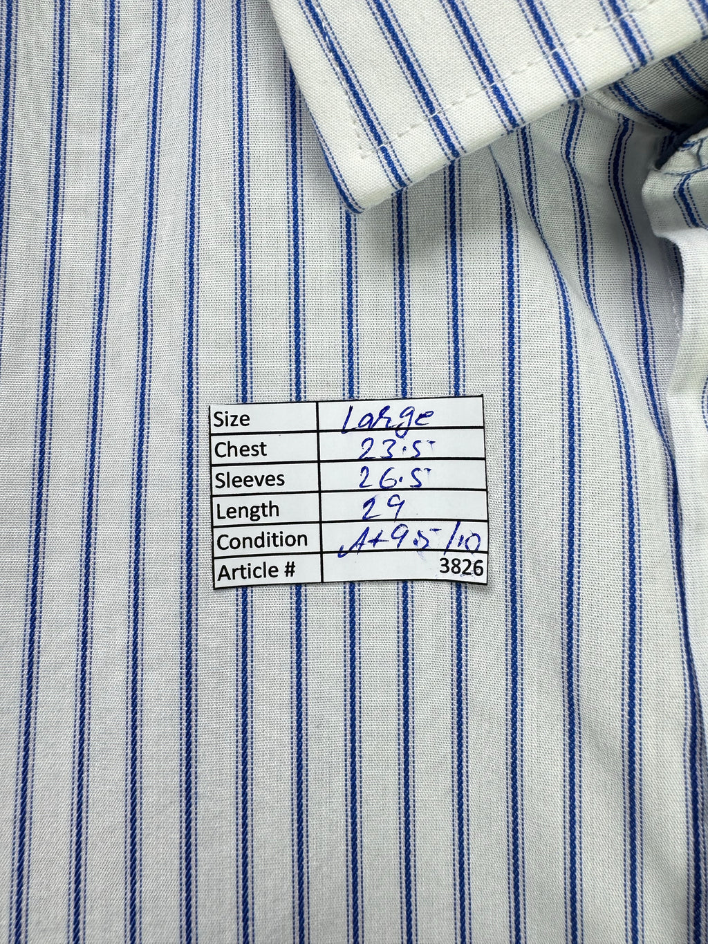 Next® Large | Chest: 23.5" | Stripe | Shirt | Poly - Cotton | 3826 - Genuine Maal