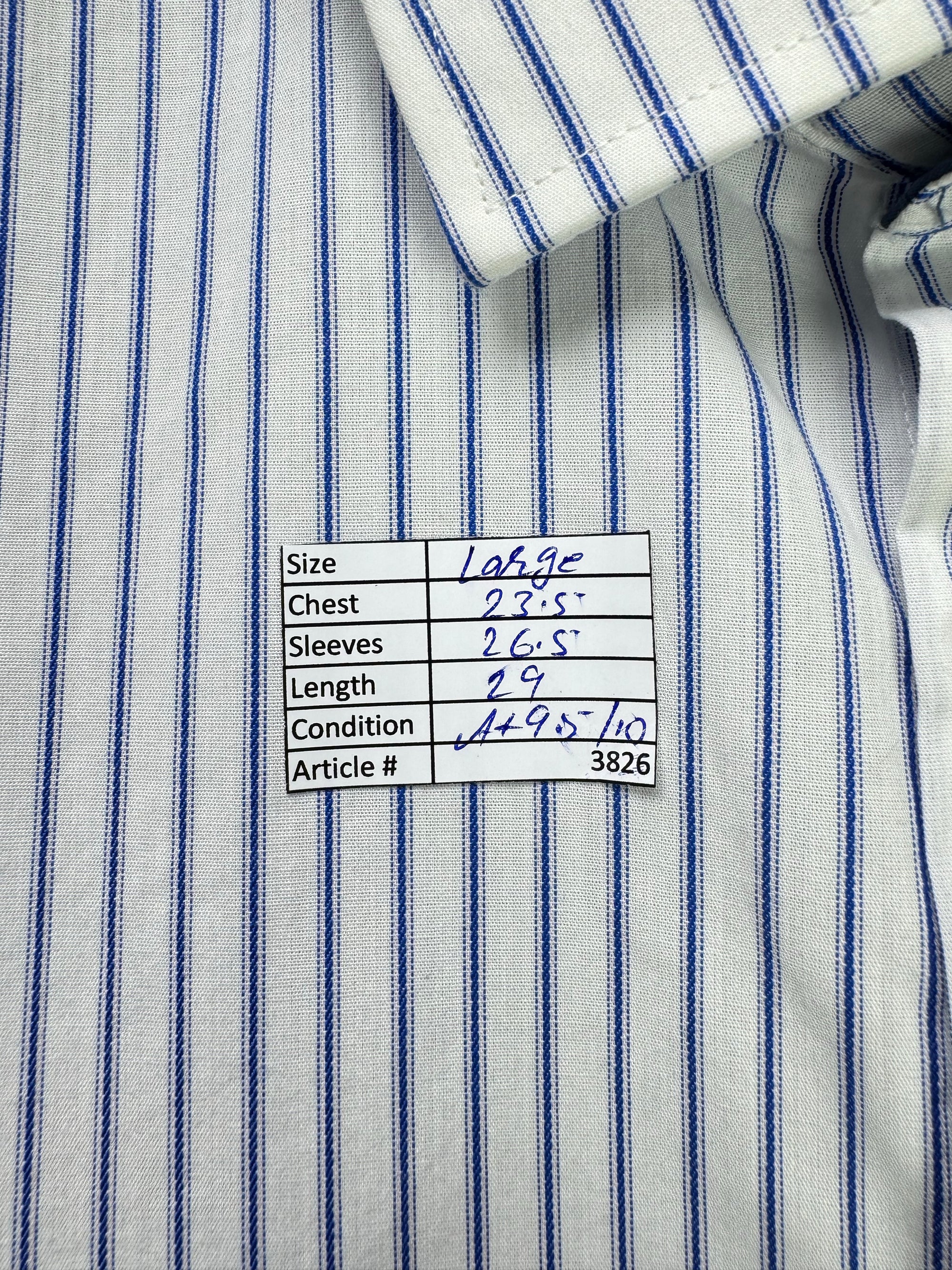 Next® Large | Chest: 23.5" | Stripe | Shirt | Poly - Cotton | 3826 - Genuine Maal