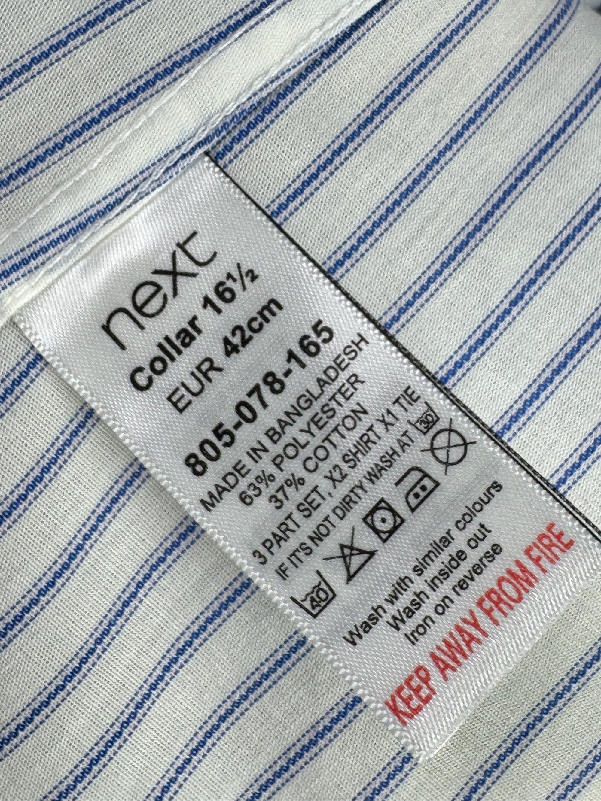 Next® Large | Chest: 23.5" | Stripe | Shirt | Poly - Cotton | 3826 - Genuine Maal