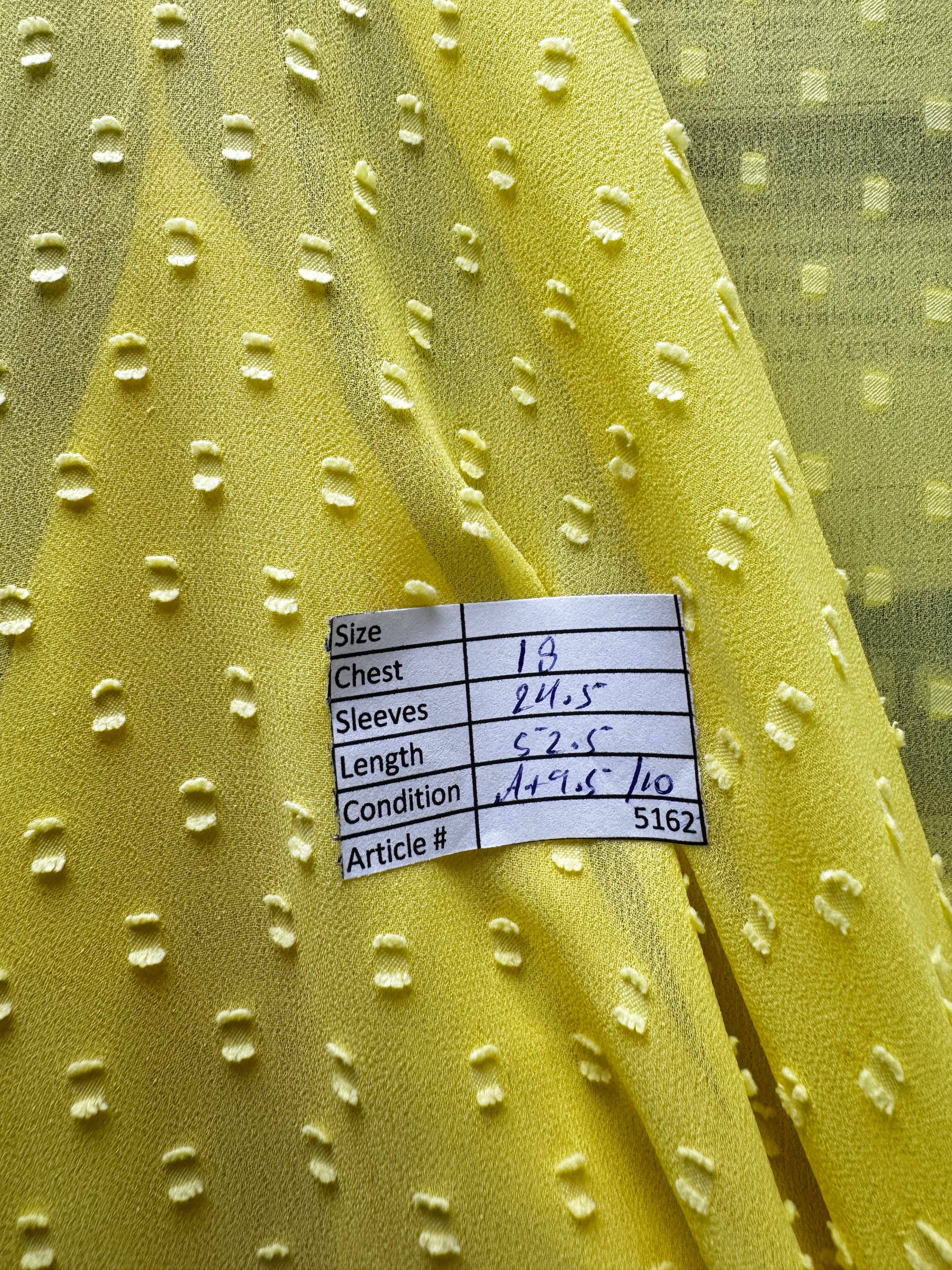 Asos® Small | Bust: 18" | Yellow | Swiss Dot Plunged Maxi Dress | B1 - 5162 - Genuine Maal